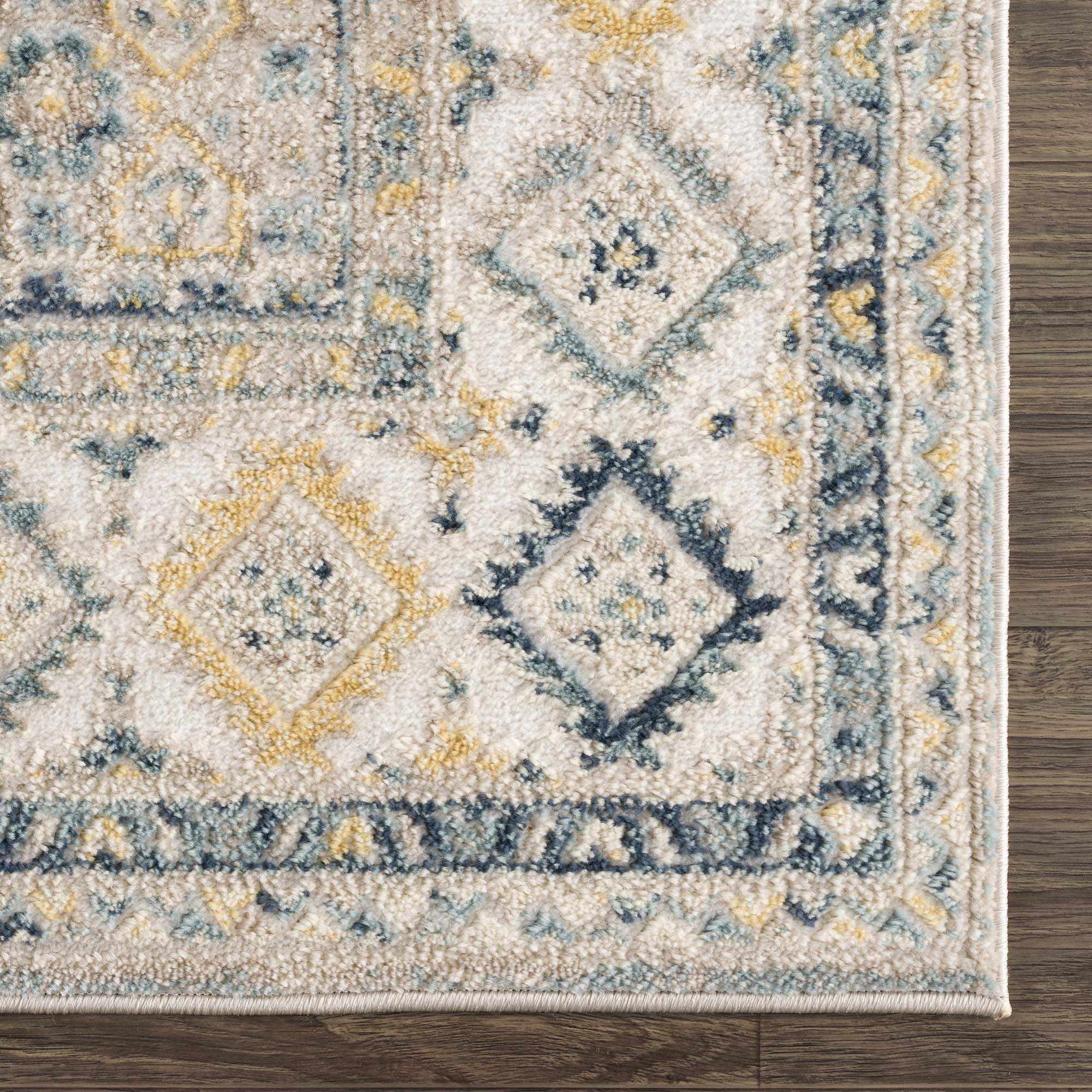 Exquisite Brend Blue Medallion Area Rug by Hauteloom