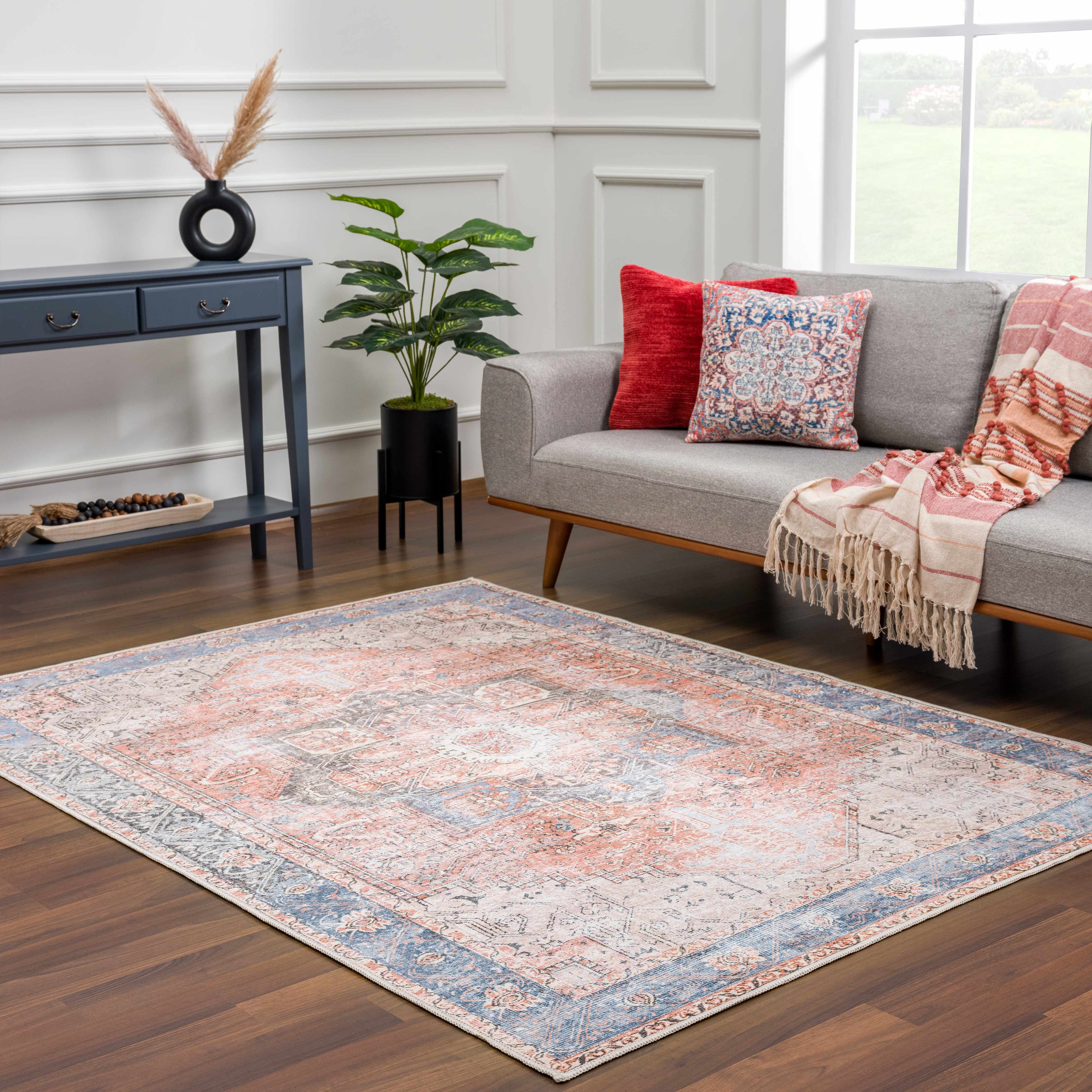Hauteloom Rosman Distressed Washable Rug - Transform Your Space with Style