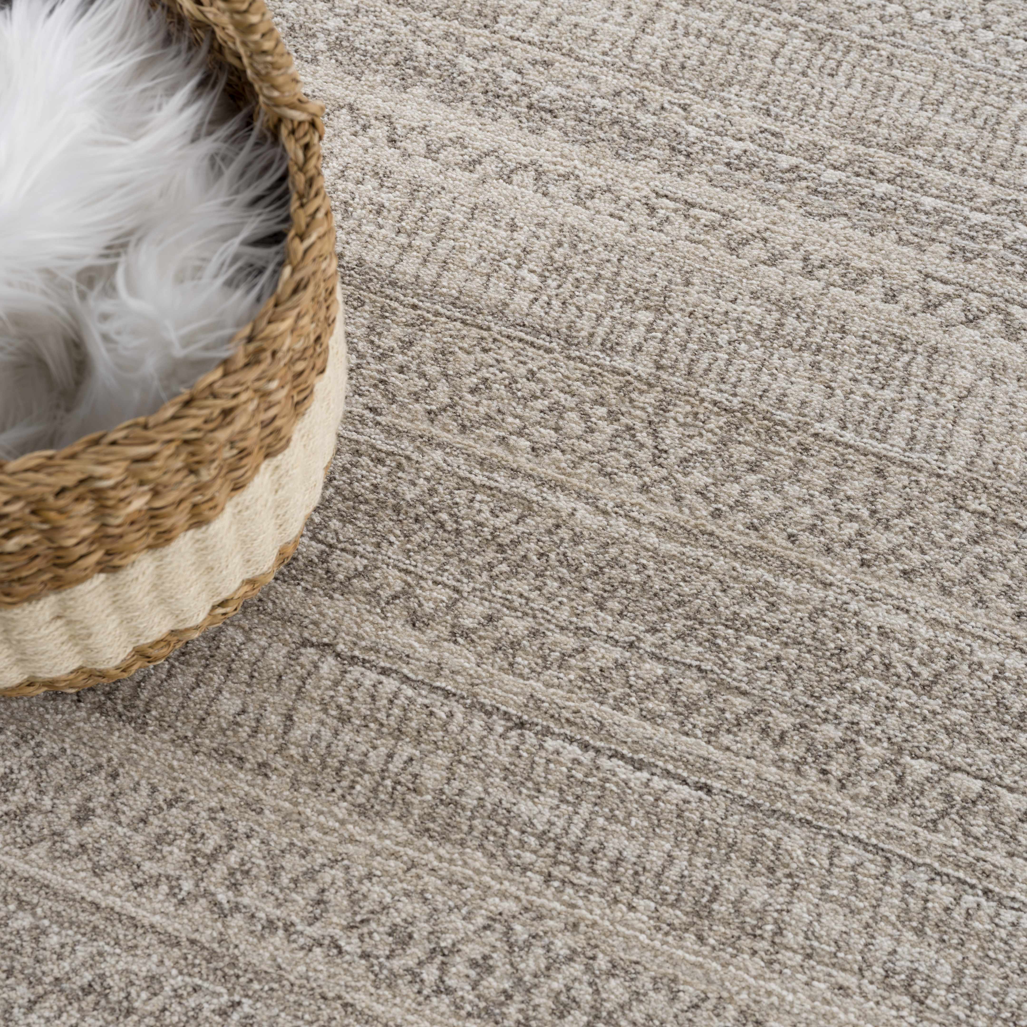 Indulge in Luxury: Hauteloom Nate Beige Tribal High Pile Carpet