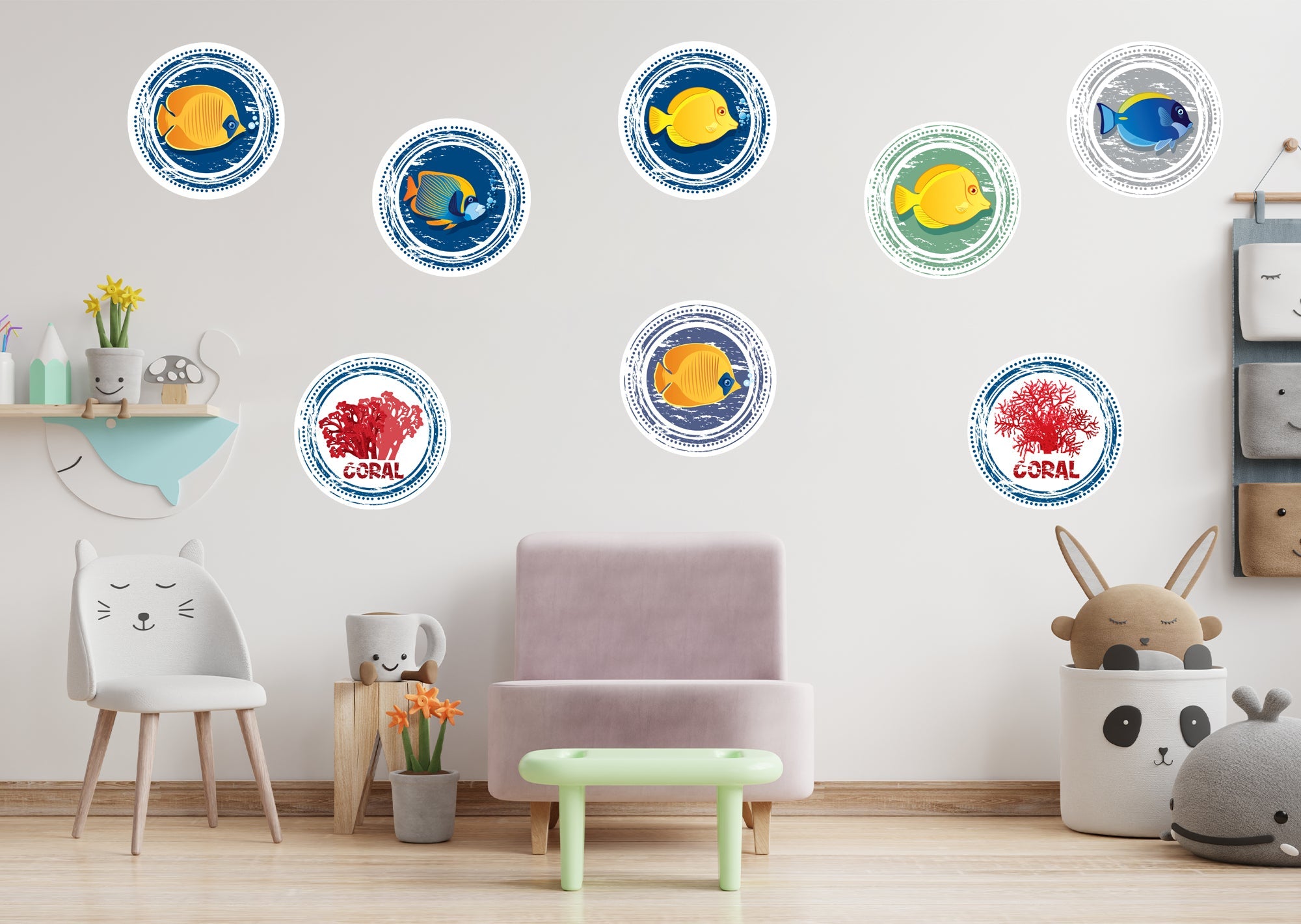 Fathead Nursery's Enchanting Coral and Fish Collection Removable Wall Adhesive Decal