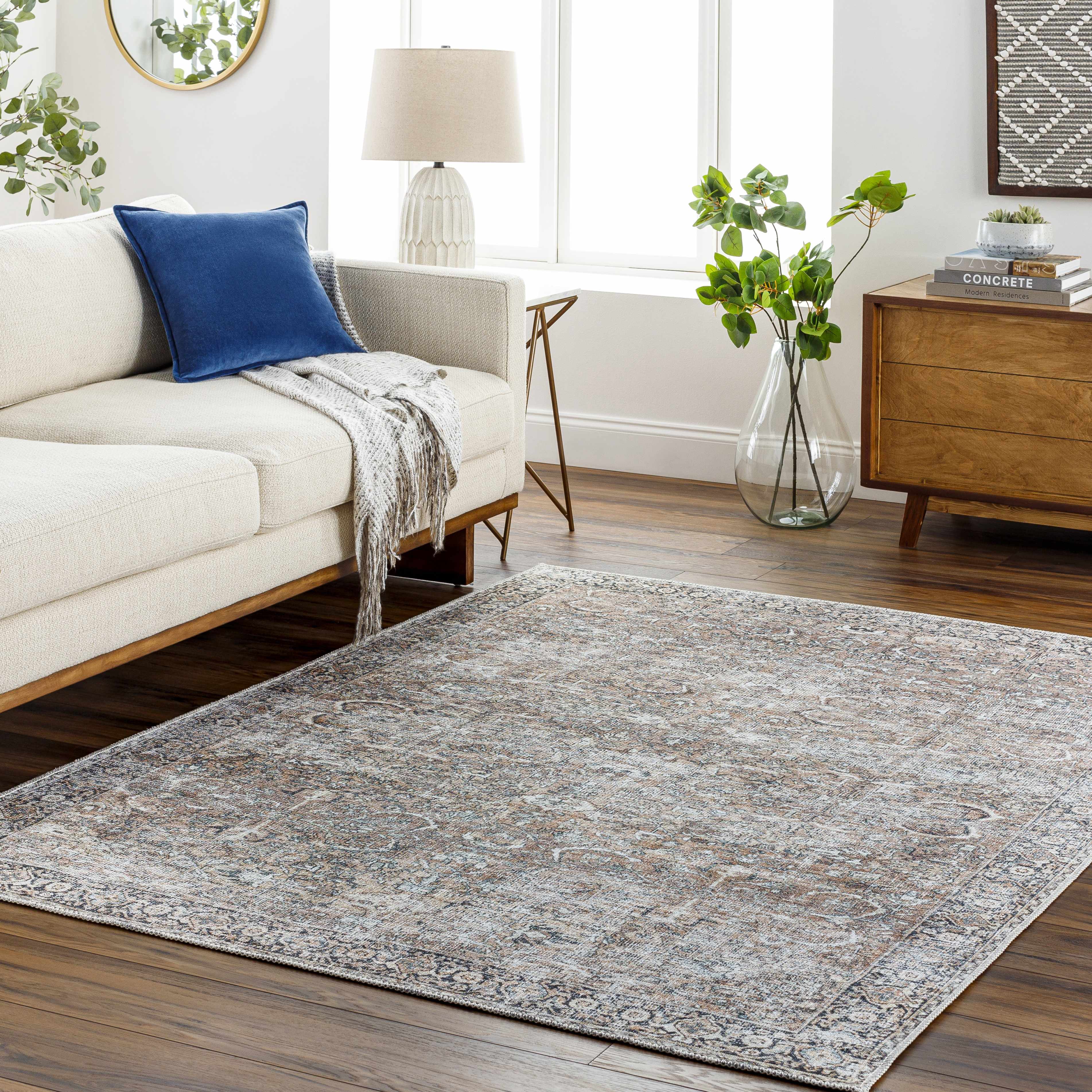 Hauteloom Jill Vintage Washable Area Rug - Your Cozy Home Essential