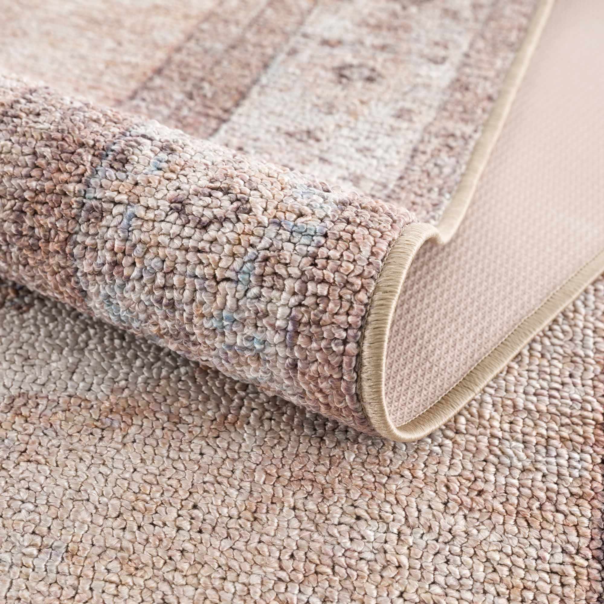 Hauteloom Analu Peach Luxury Washable Area Rug