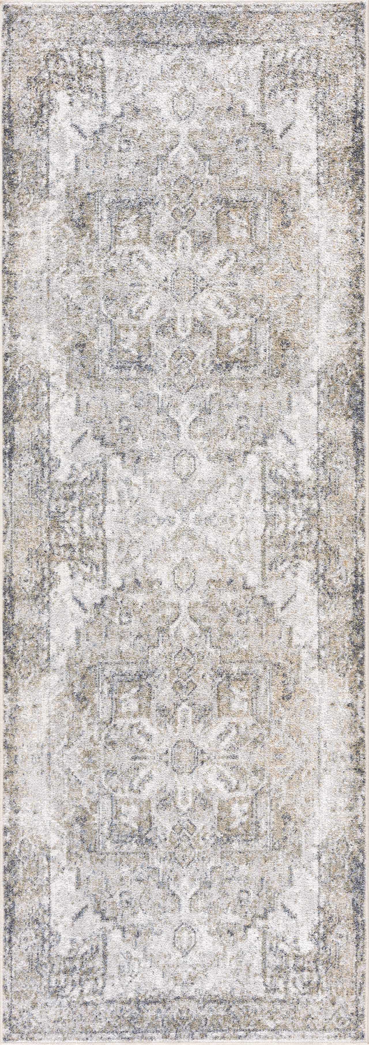 Indulgent Hauteloom Olive Hera Washable Area Rug