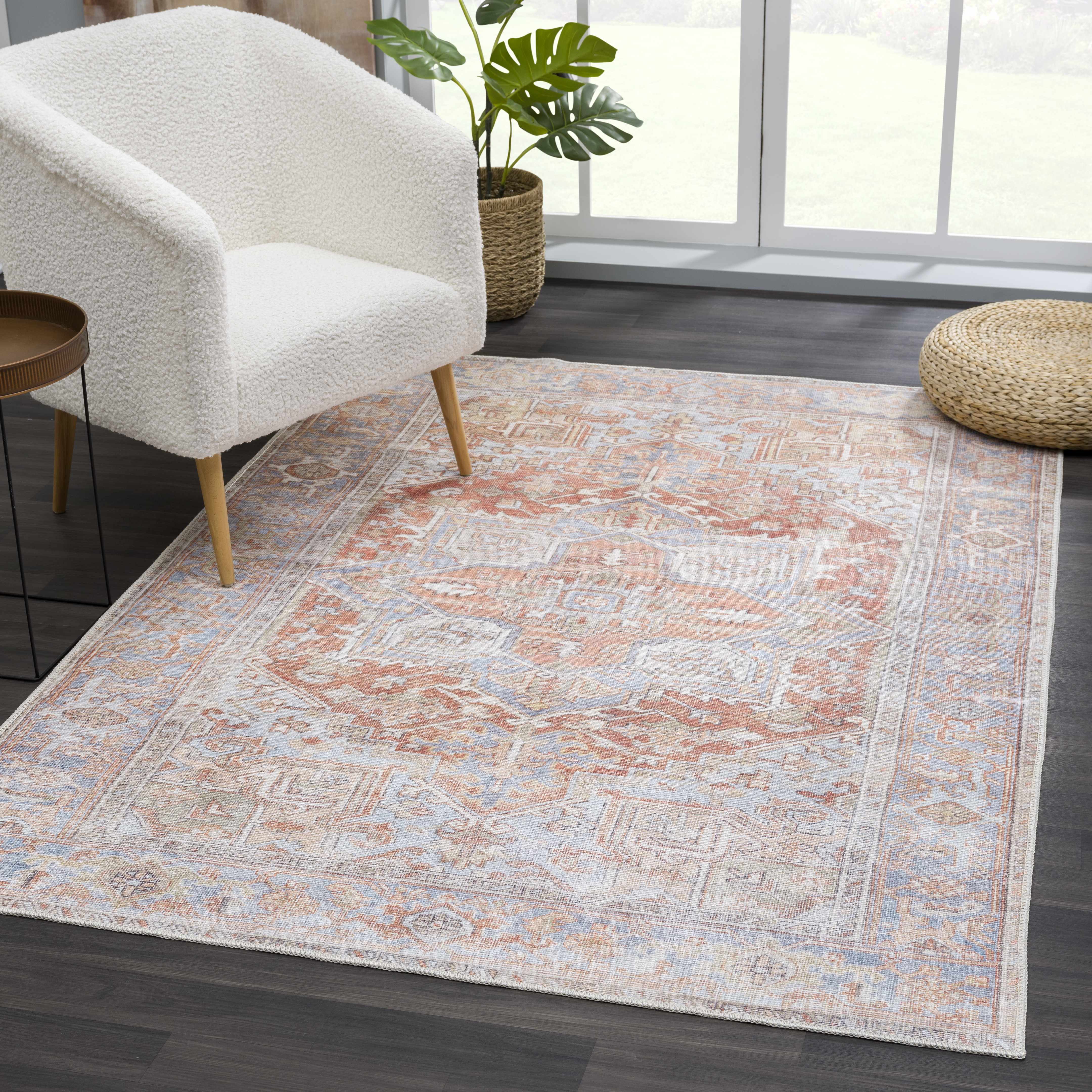Hauteloom Maayon Washable Rug - Rustic Elegance for Your Space
