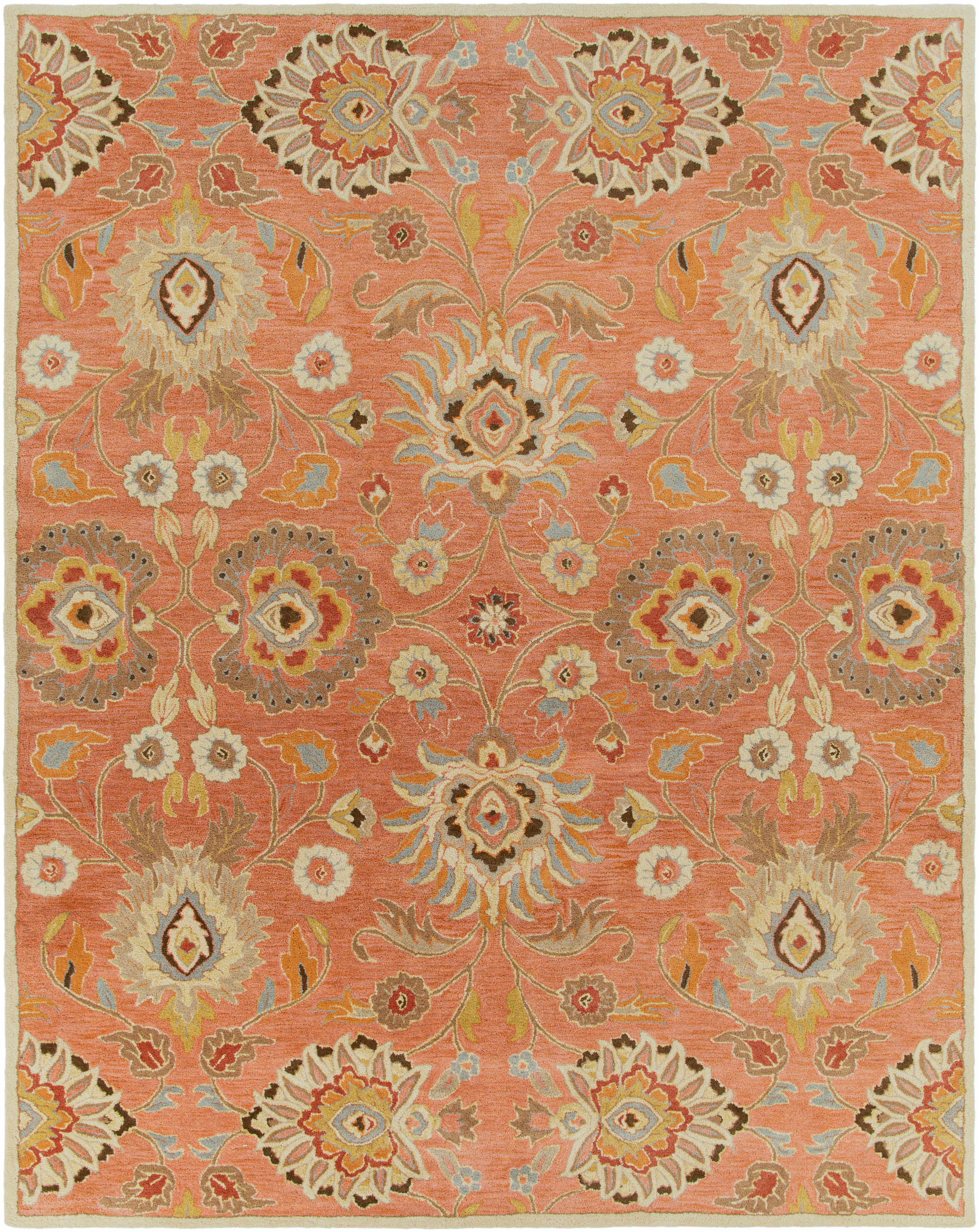 Gorgeous Hauteloom Conesus Wool Area Rug in Burnt Orange
