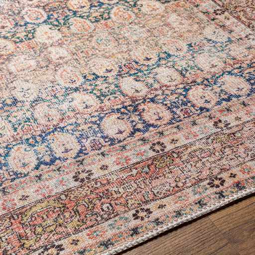 Hauteloom Rust Maligaya Distressed Washable Area Rug - Transform Your Space