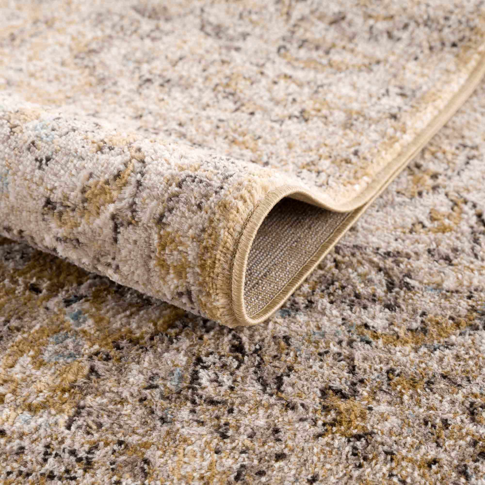 Hauteloom Anana Gold & Beige Area Rug - Grab This Clearance Deal Now!