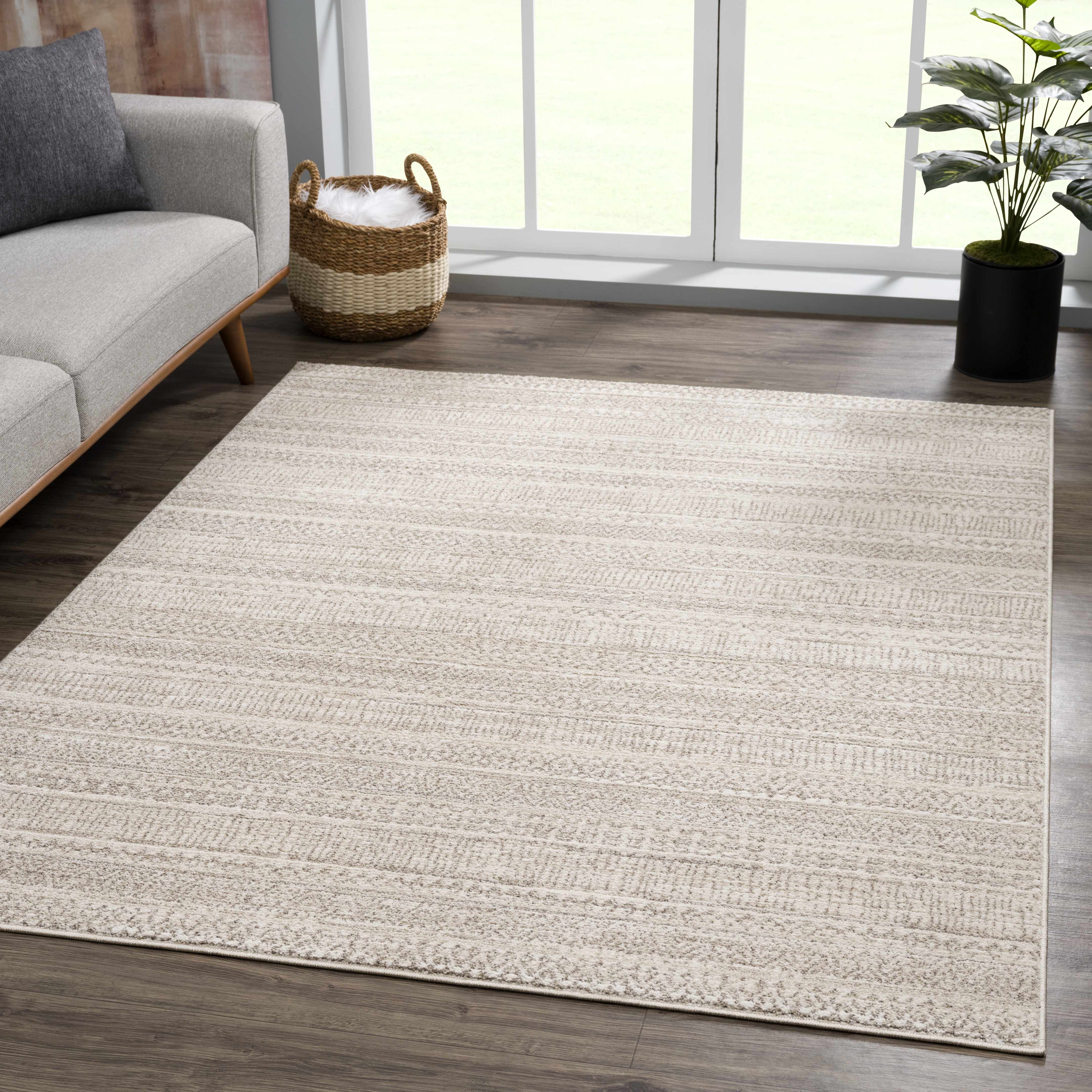 Indulge in Luxury: Hauteloom Nate Beige Tribal High Pile Carpet
