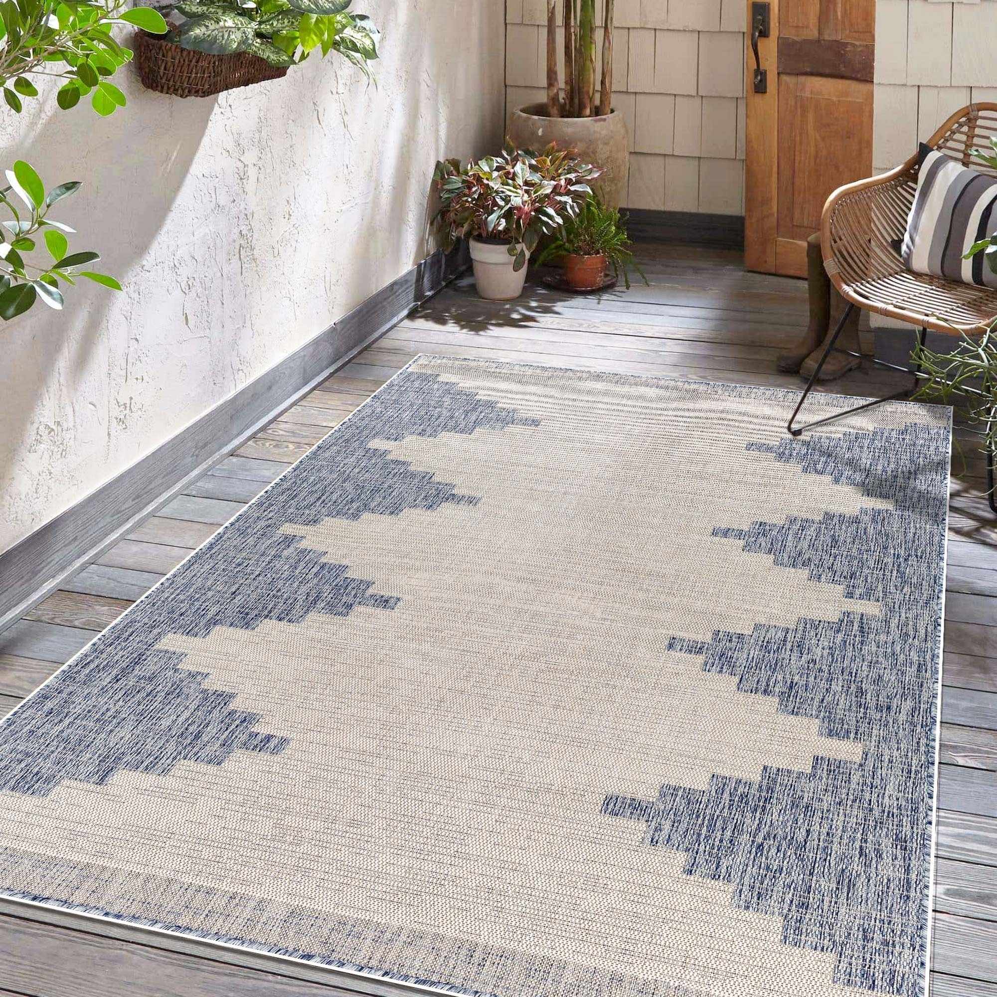 Hauteloom Djugun Blue: The Perfect Rug for Indoors and Outdoors