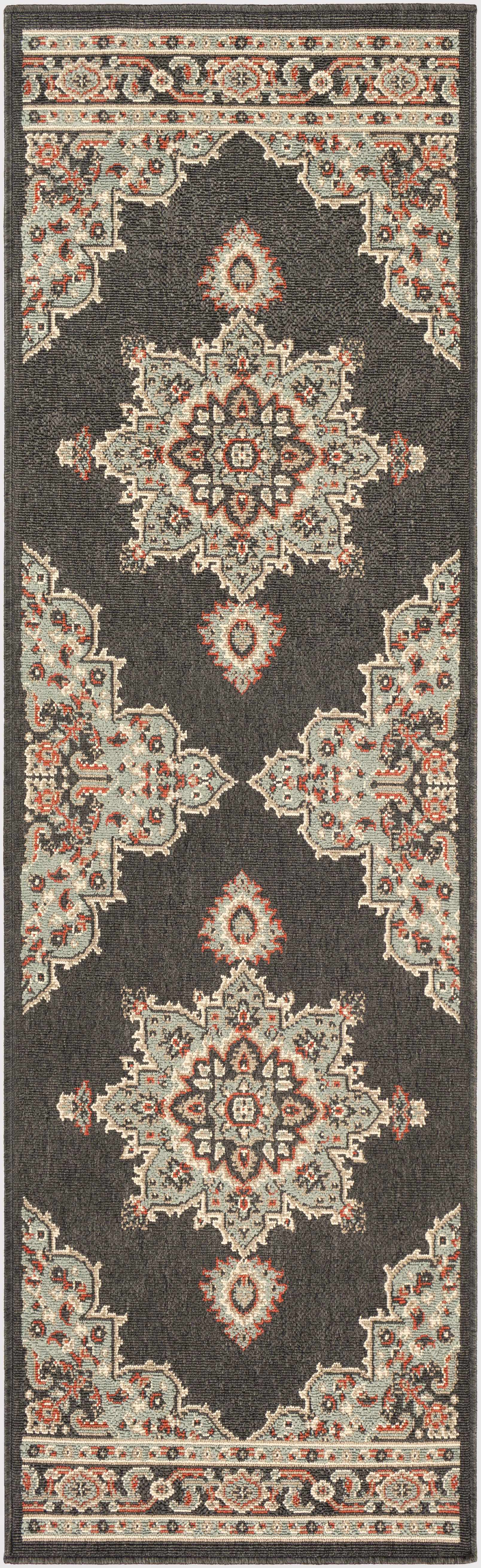 Exquisite Hauteloom Roseglen Brown Medallion Area Rug