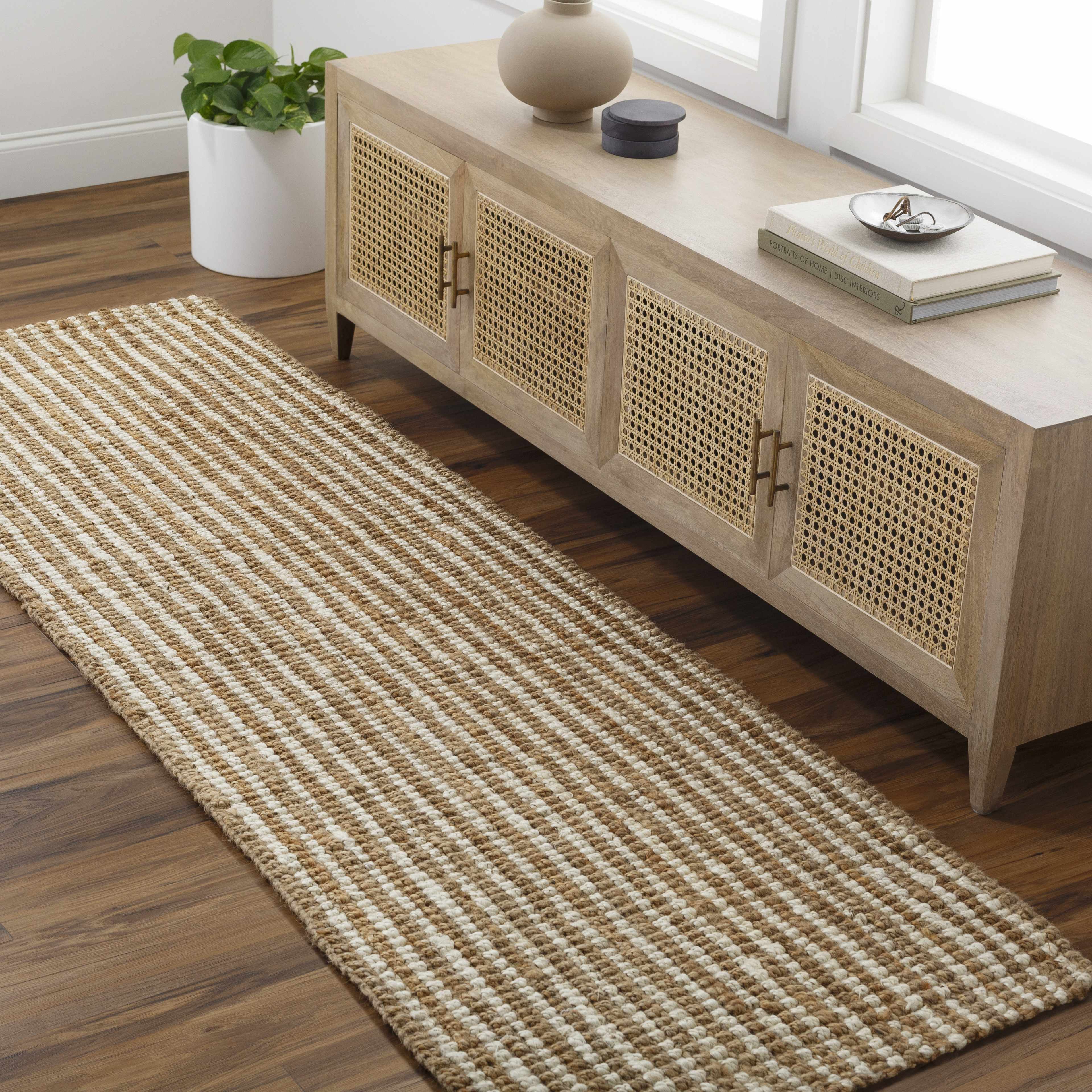 Exquisite Hauteloom Ambel Camel Jute Rug