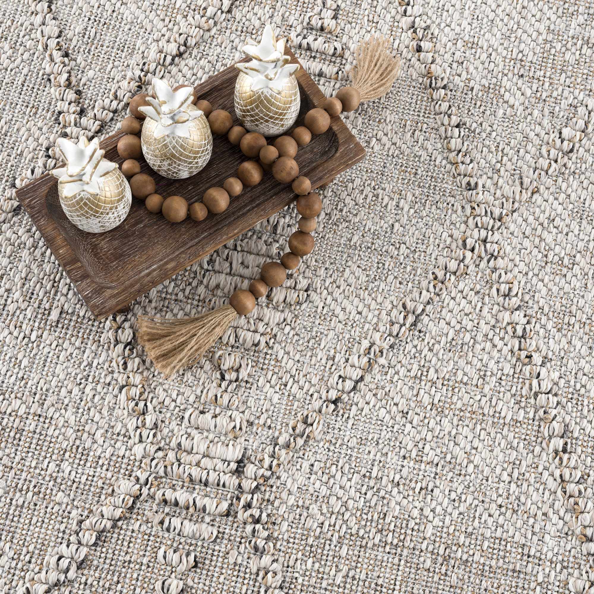Hauteloom Nyla Bone Elegant Area Rug
