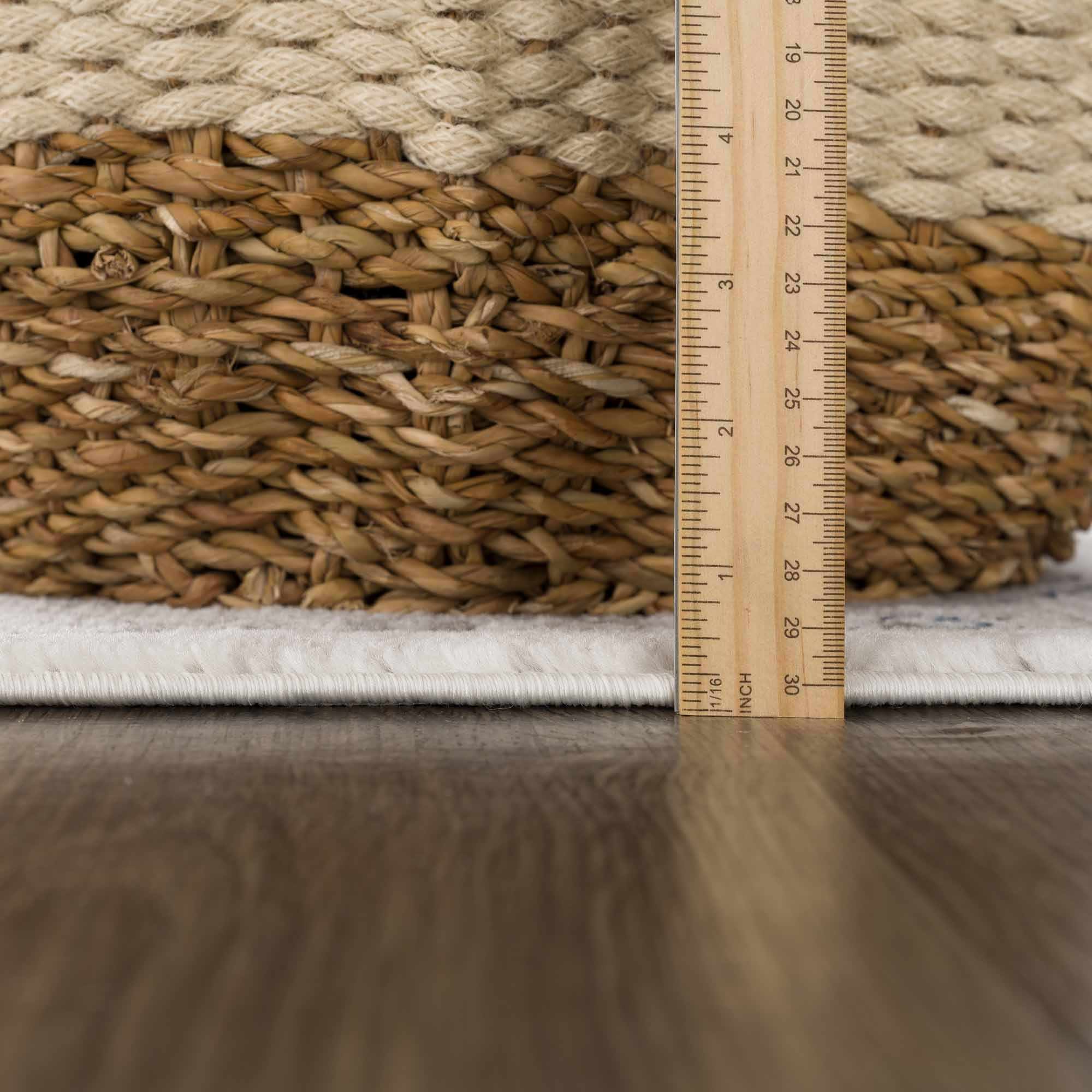 Hauteloom Buenaventura Cream & Navy Area Rug - Add a Touch of Elegance to Your Space