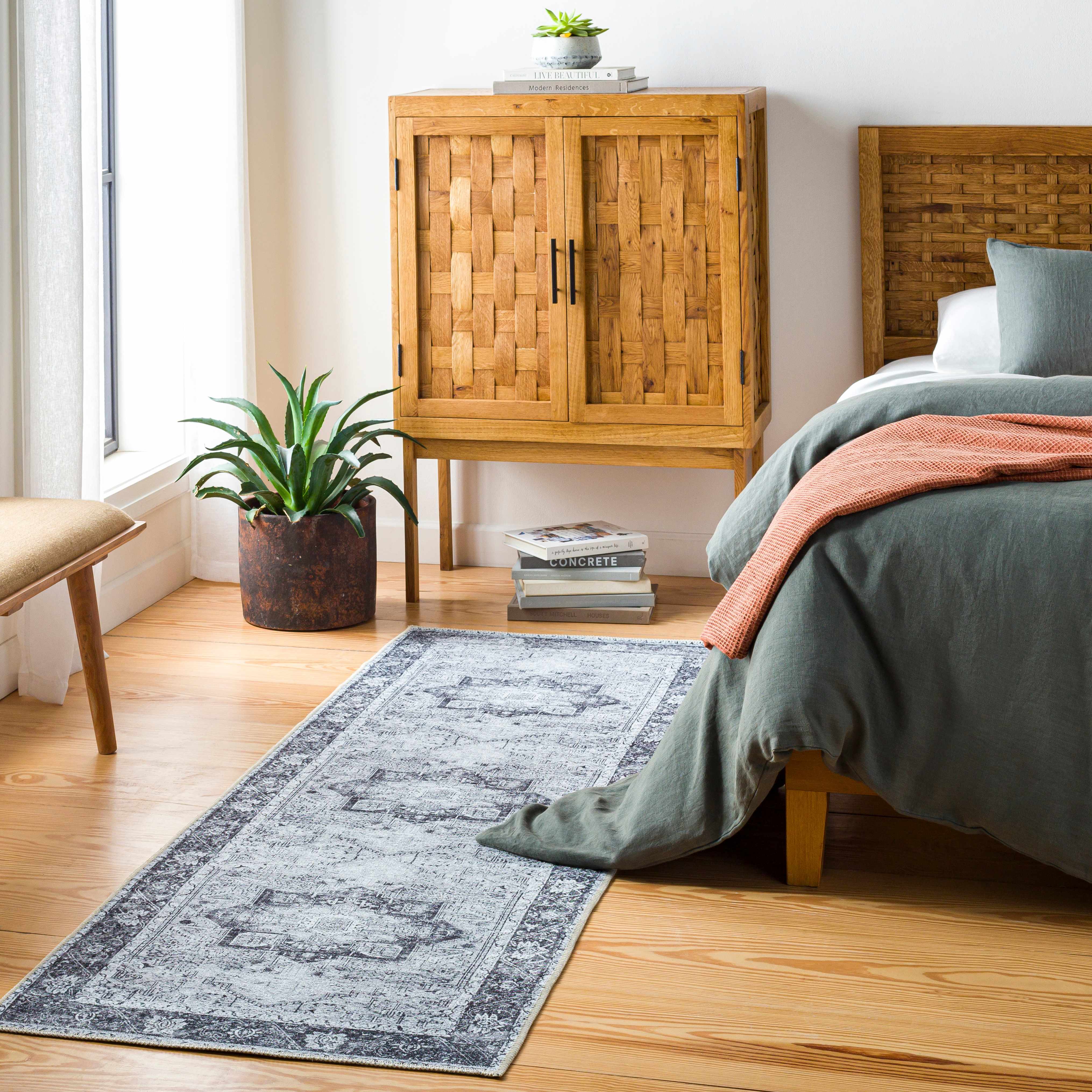 Hauteloom Rosman Gray: The Ultimate Washable Area Rug
