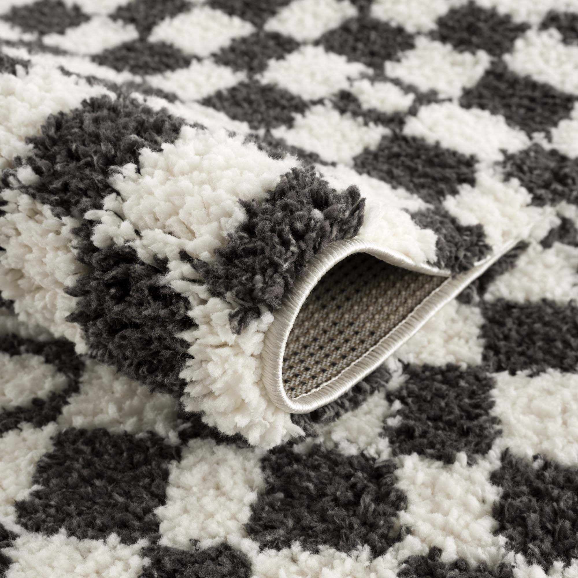 Stunning Hauteloom Kieu Black & White Checkered Area Rug