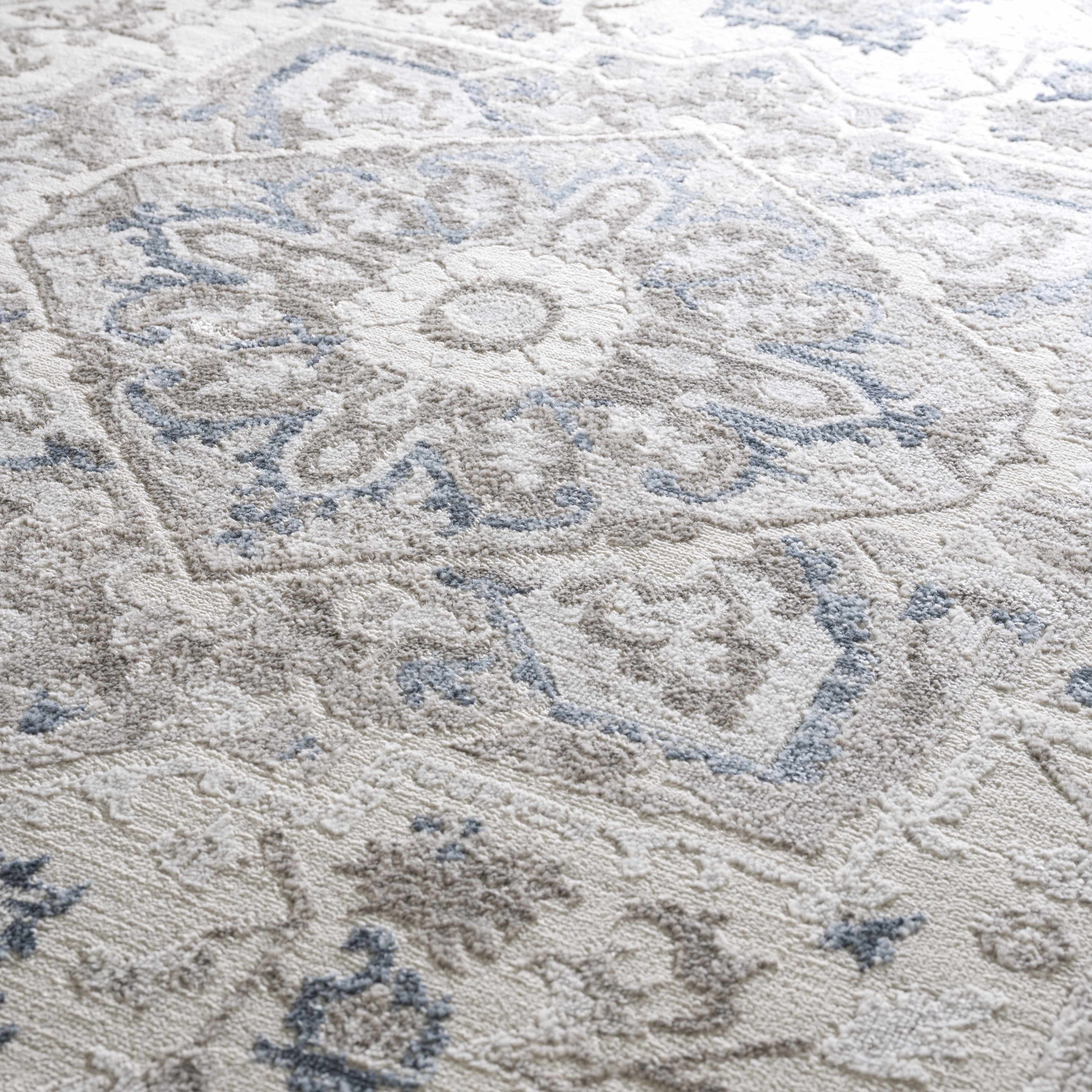 Exclusive Hauteloom Bakir Blue Hues Gray Medallion Area Rug - A Must-Have Limited Edition