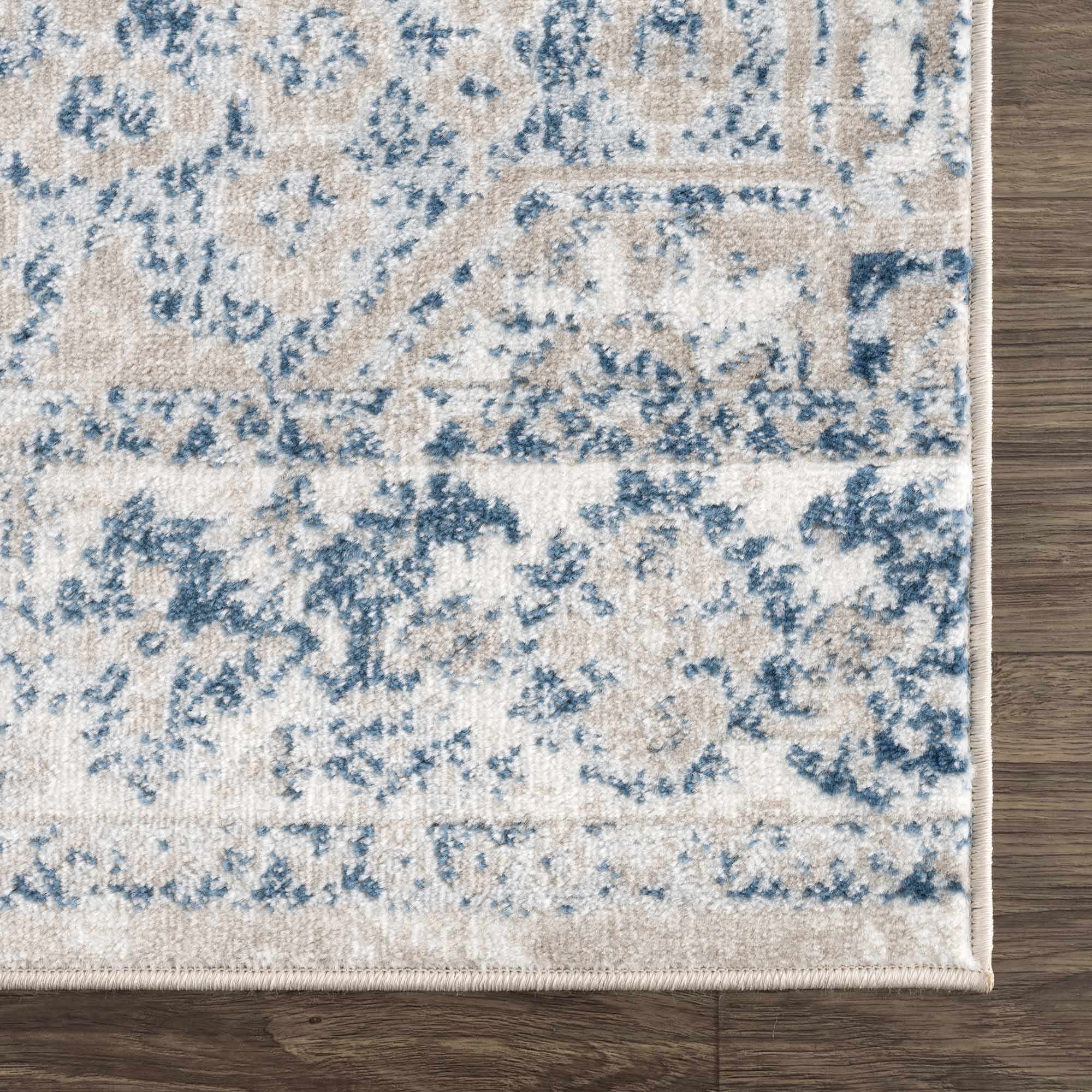 Exquisite Hauteloom Amir Blue Medallion Area Rug