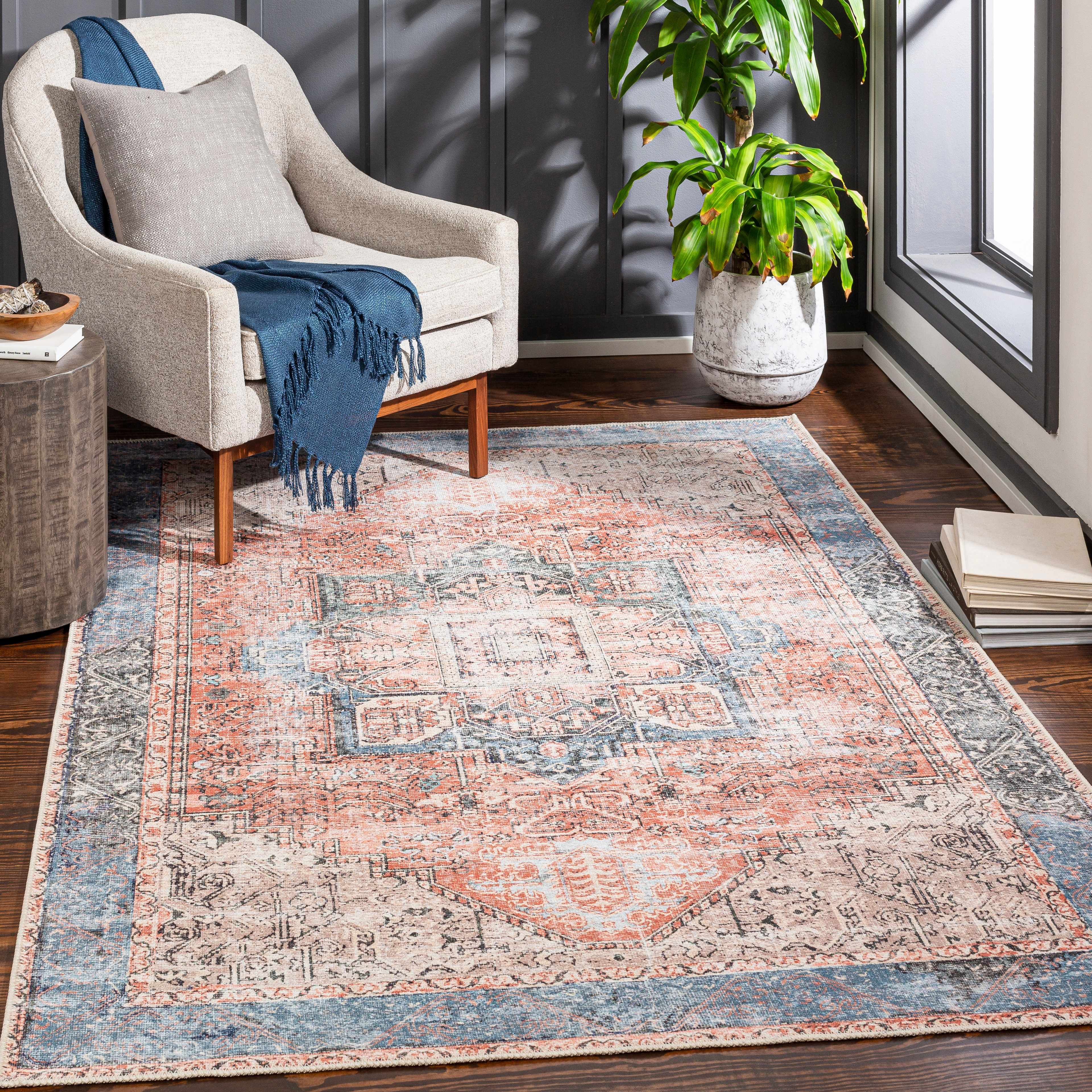 Hauteloom Rosman Distressed Washable Rug - Transform Your Space with Style