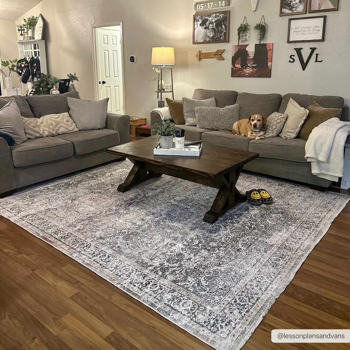 Hauteloom Olive Holi-2304 Washable Vintage Area Rug - Transform Your Space!