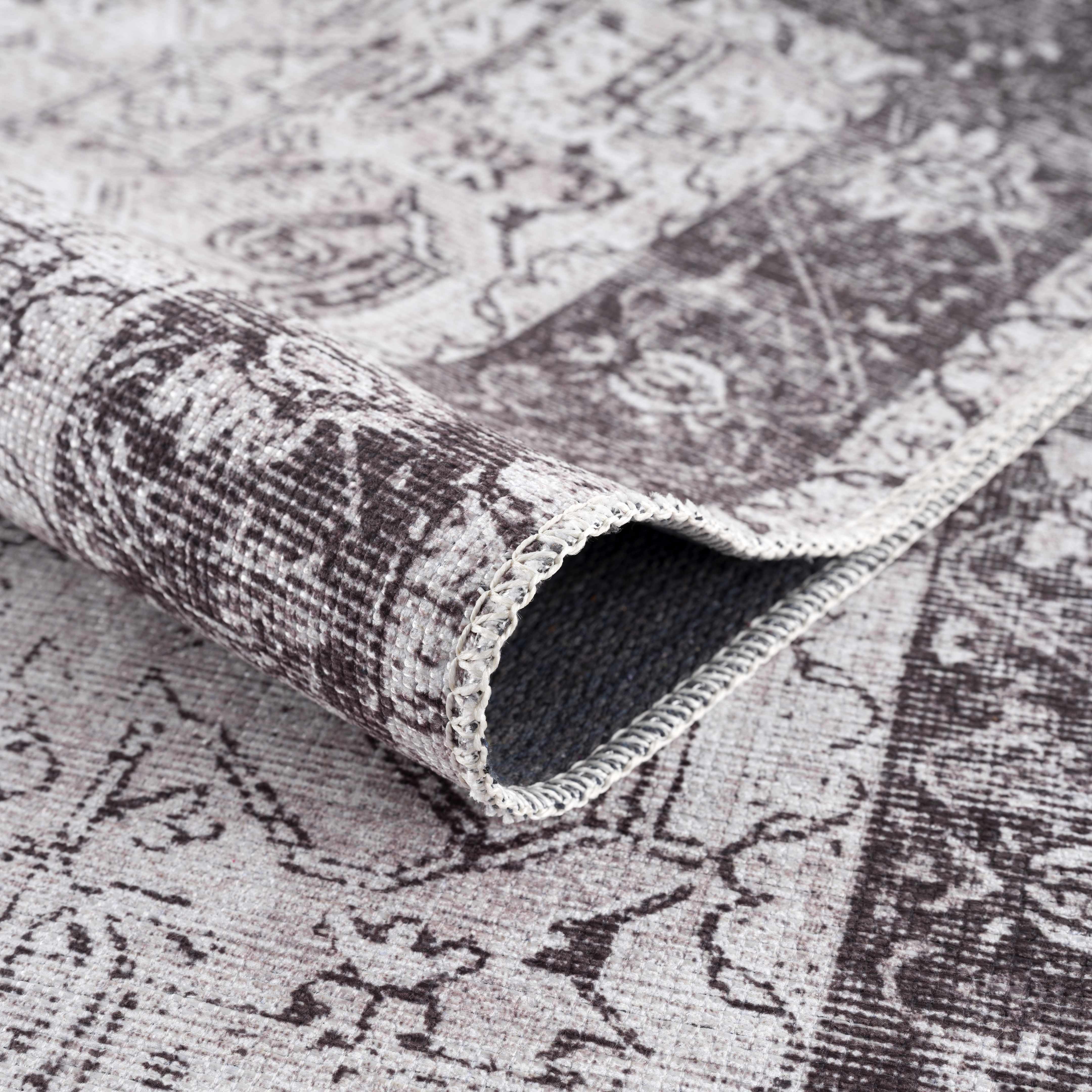 Hauteloom Rosman Gray: The Ultimate Washable Area Rug