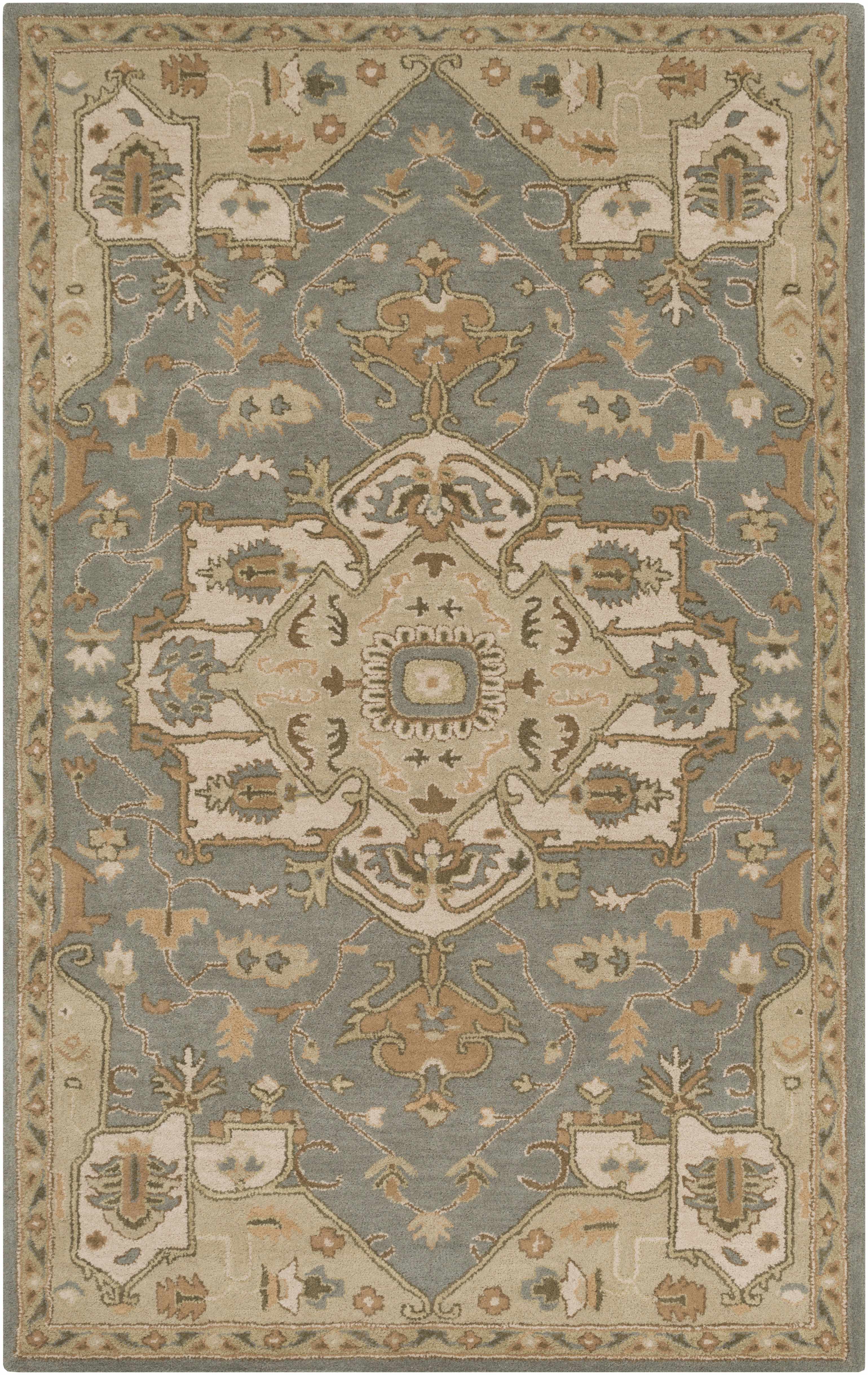 Luxurious Hauteloom Broomfield Gray Wool Area Rug