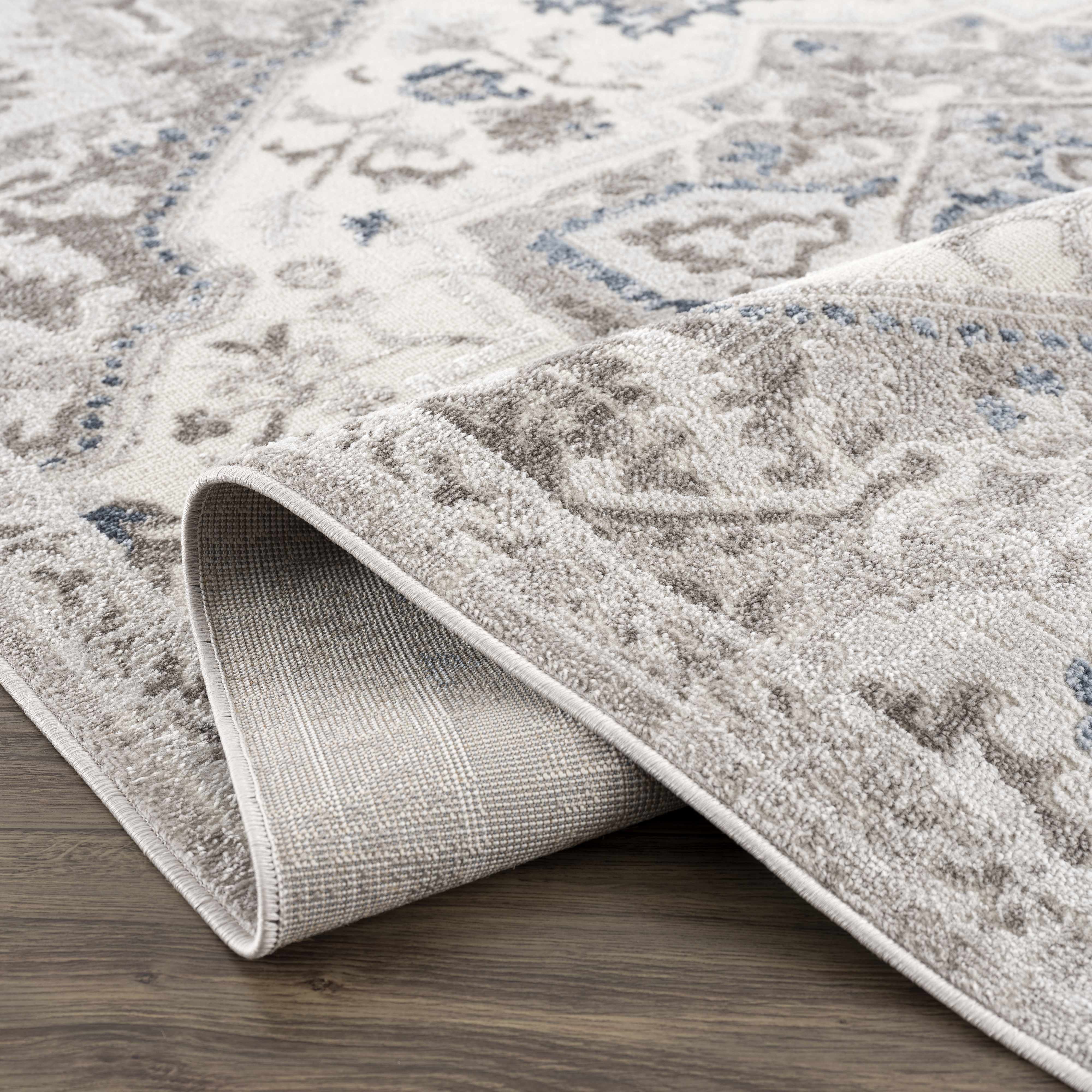 Exclusive Hauteloom Bakir Blue Hues Gray Medallion Area Rug - A Must-Have Limited Edition