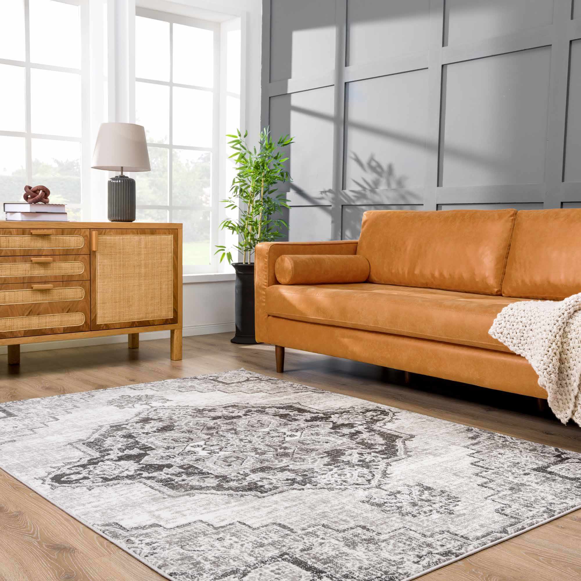 Elegant Hauteloom Elani Gray Medallion Rug - Transform Your Space