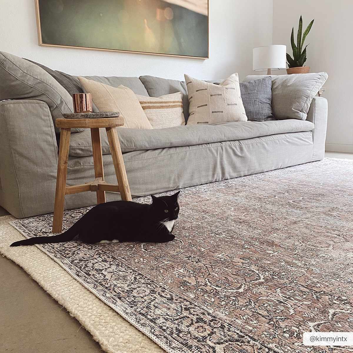 Hauteloom Jill Vintage Washable Area Rug - Your Cozy Home Essential