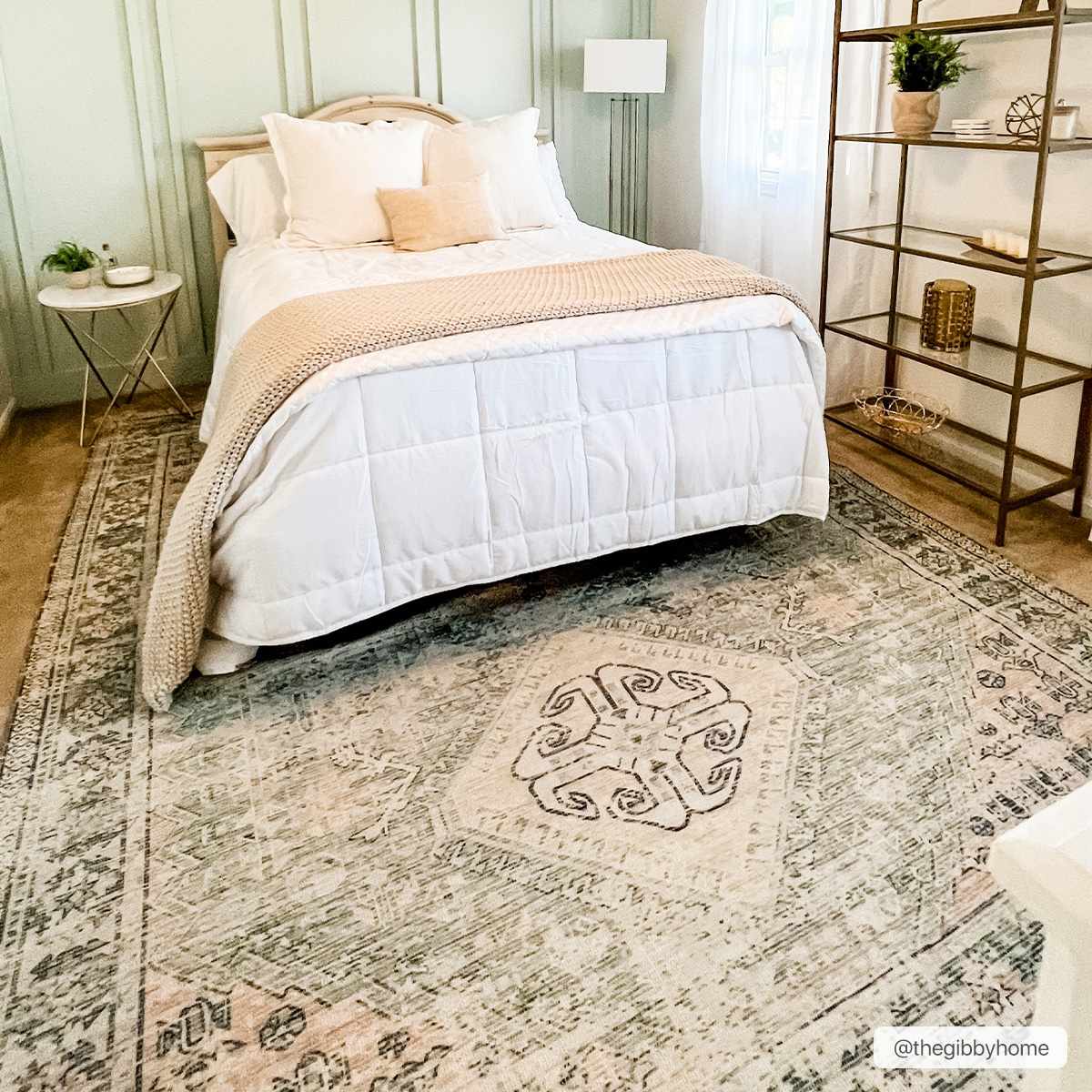 Breathtaking Hauteloom Foraker Sage Green Cotton Rug