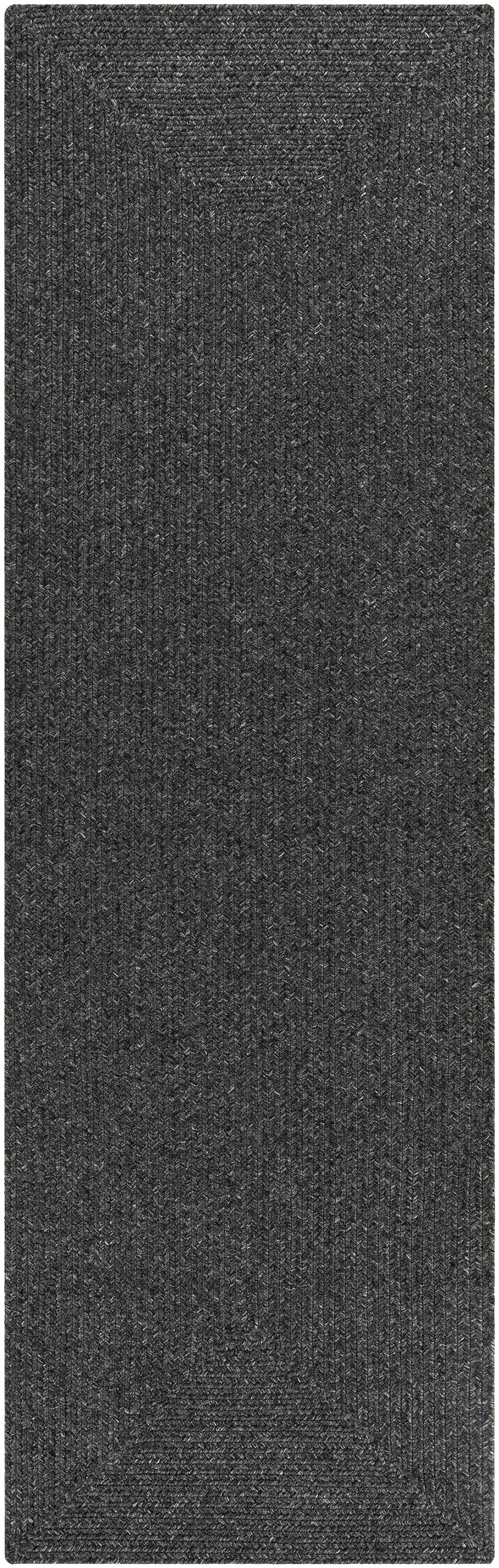 Stylish Black Braided Faux Jute Rug - Transform Your Space