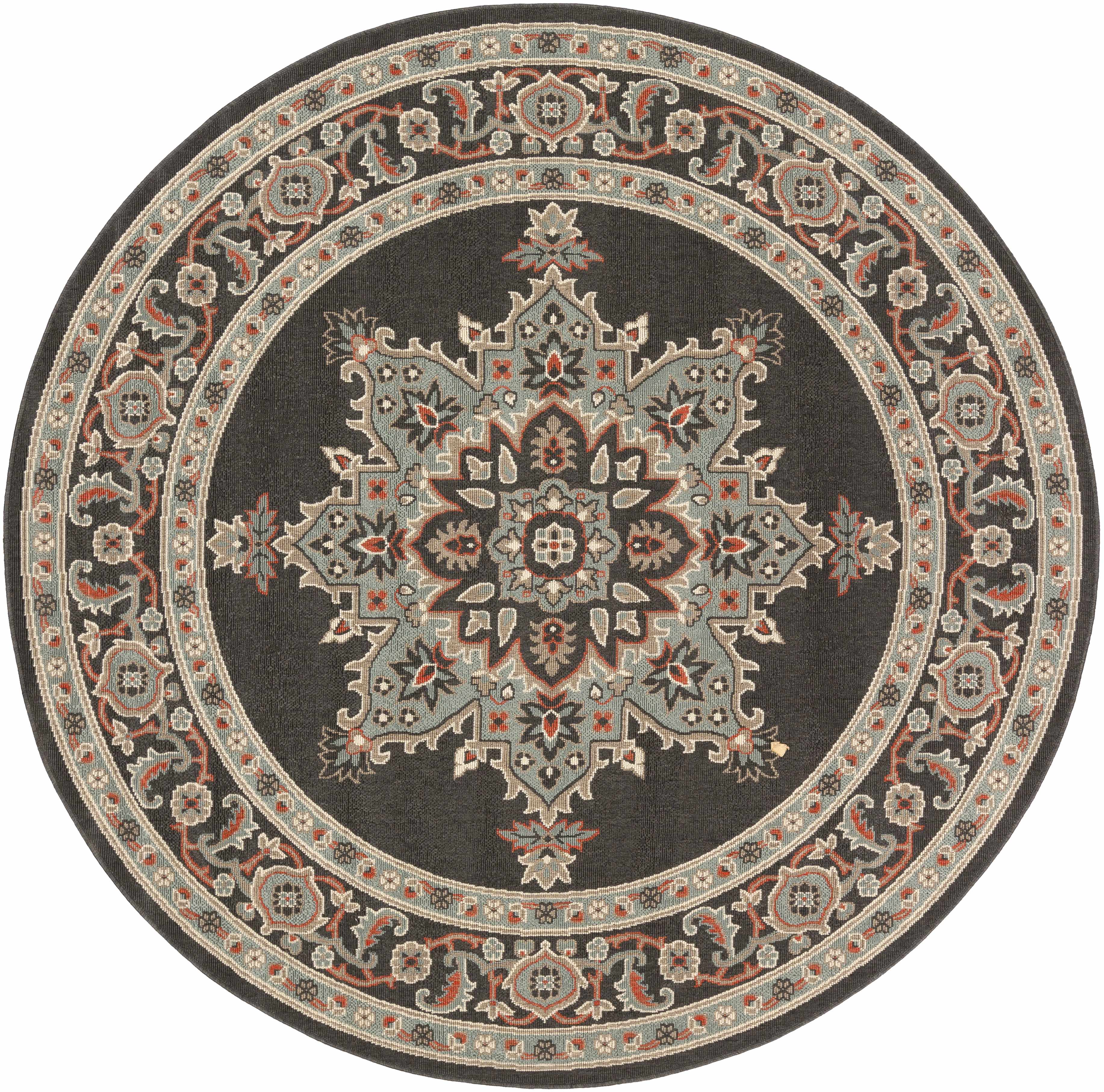 Exquisite Hauteloom Roseglen Brown Medallion Area Rug