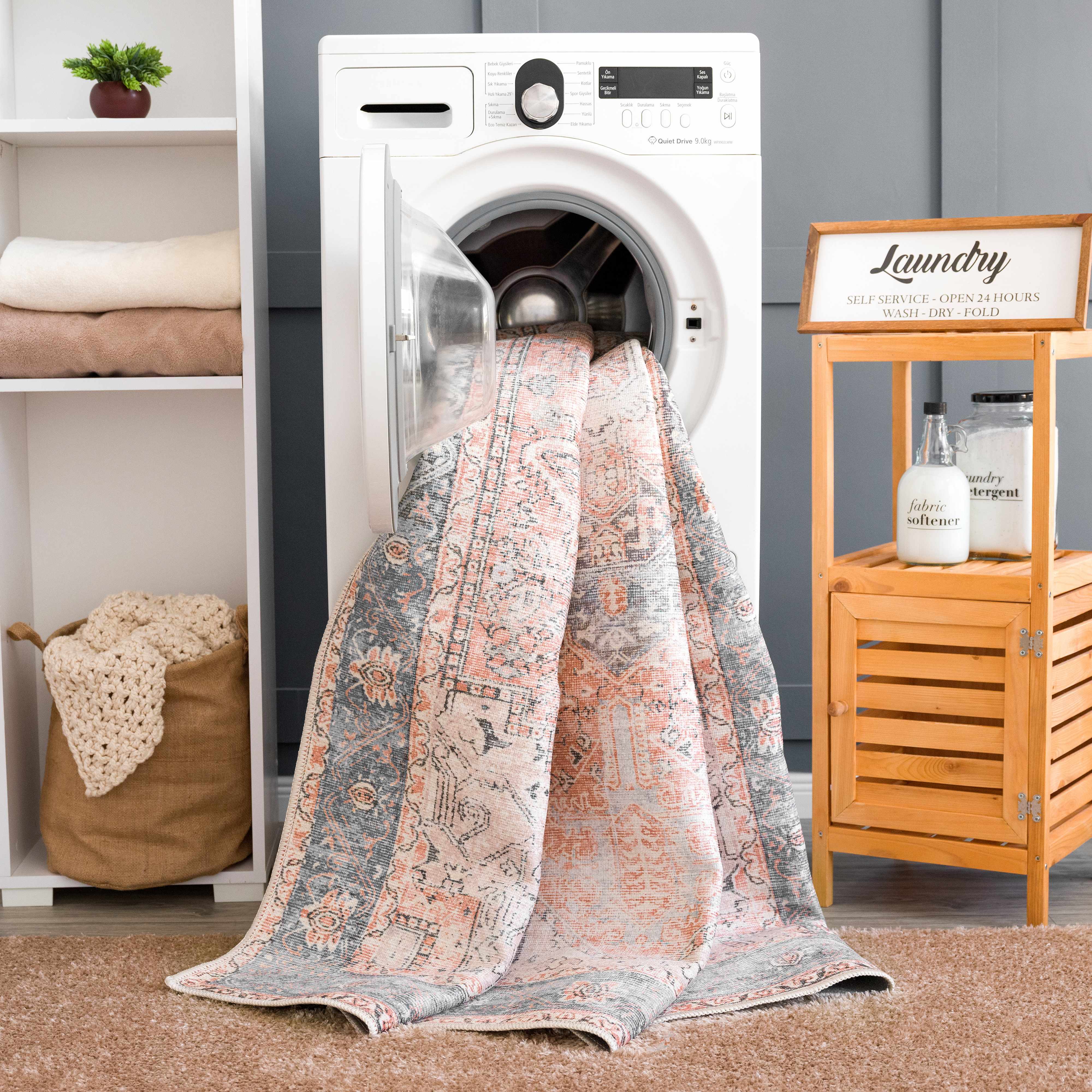 Hauteloom Rosman Distressed Washable Rug - Transform Your Space with Style