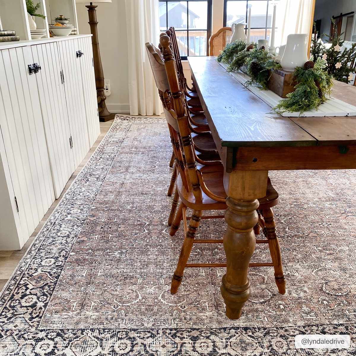 Hauteloom Jill Vintage Washable Area Rug - Your Cozy Home Essential