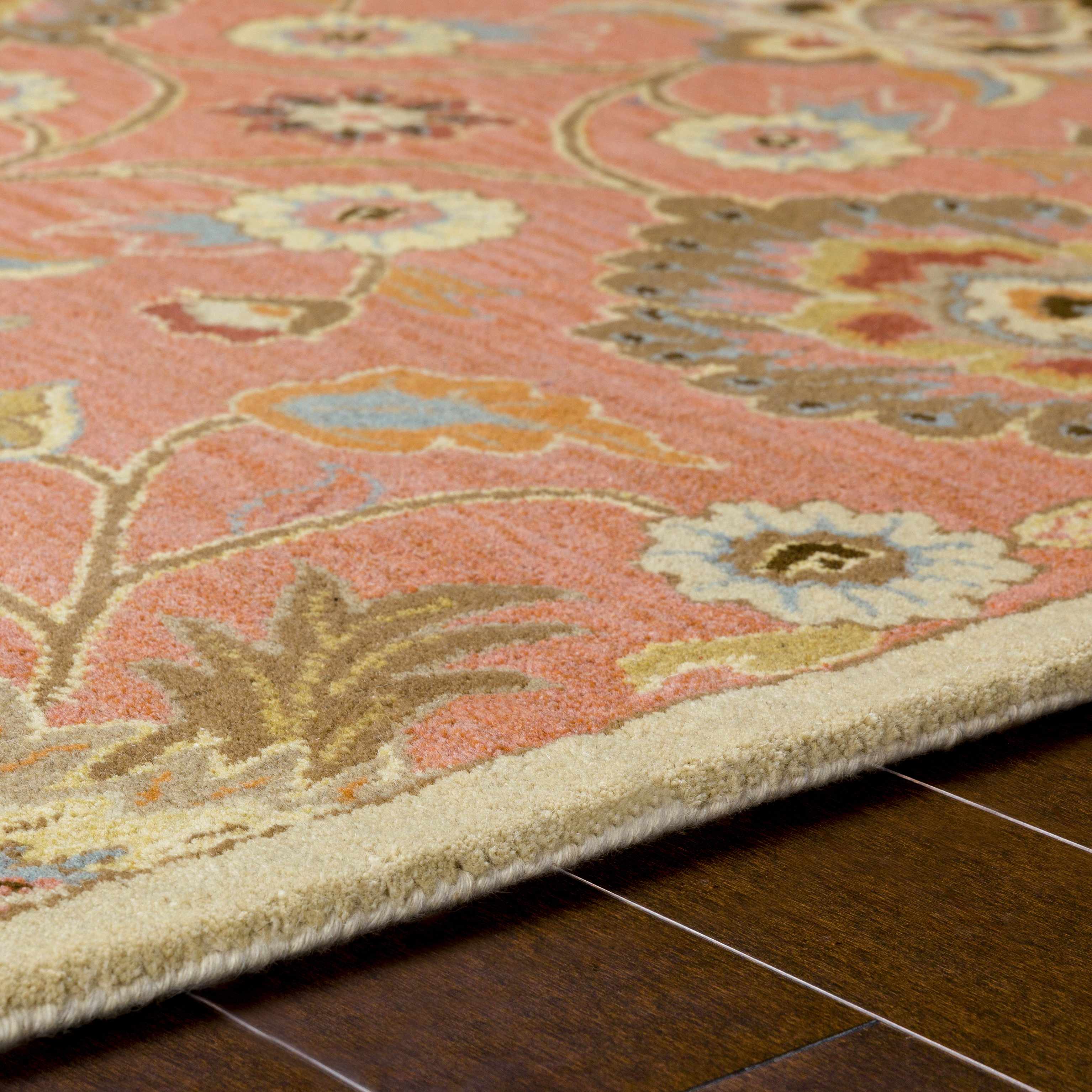 Gorgeous Hauteloom Conesus Wool Area Rug in Burnt Orange