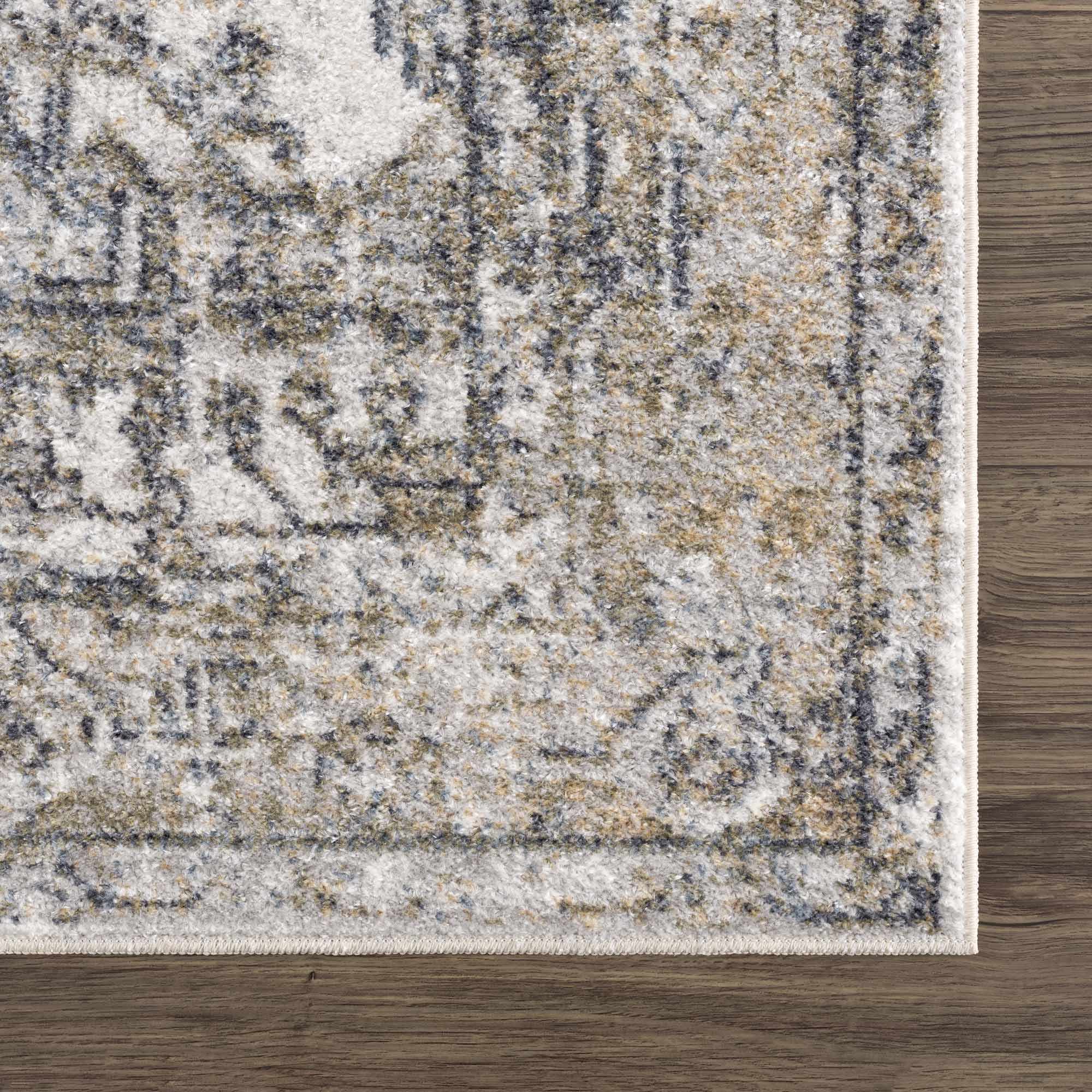 Indulgent Hauteloom Olive Hera Washable Area Rug