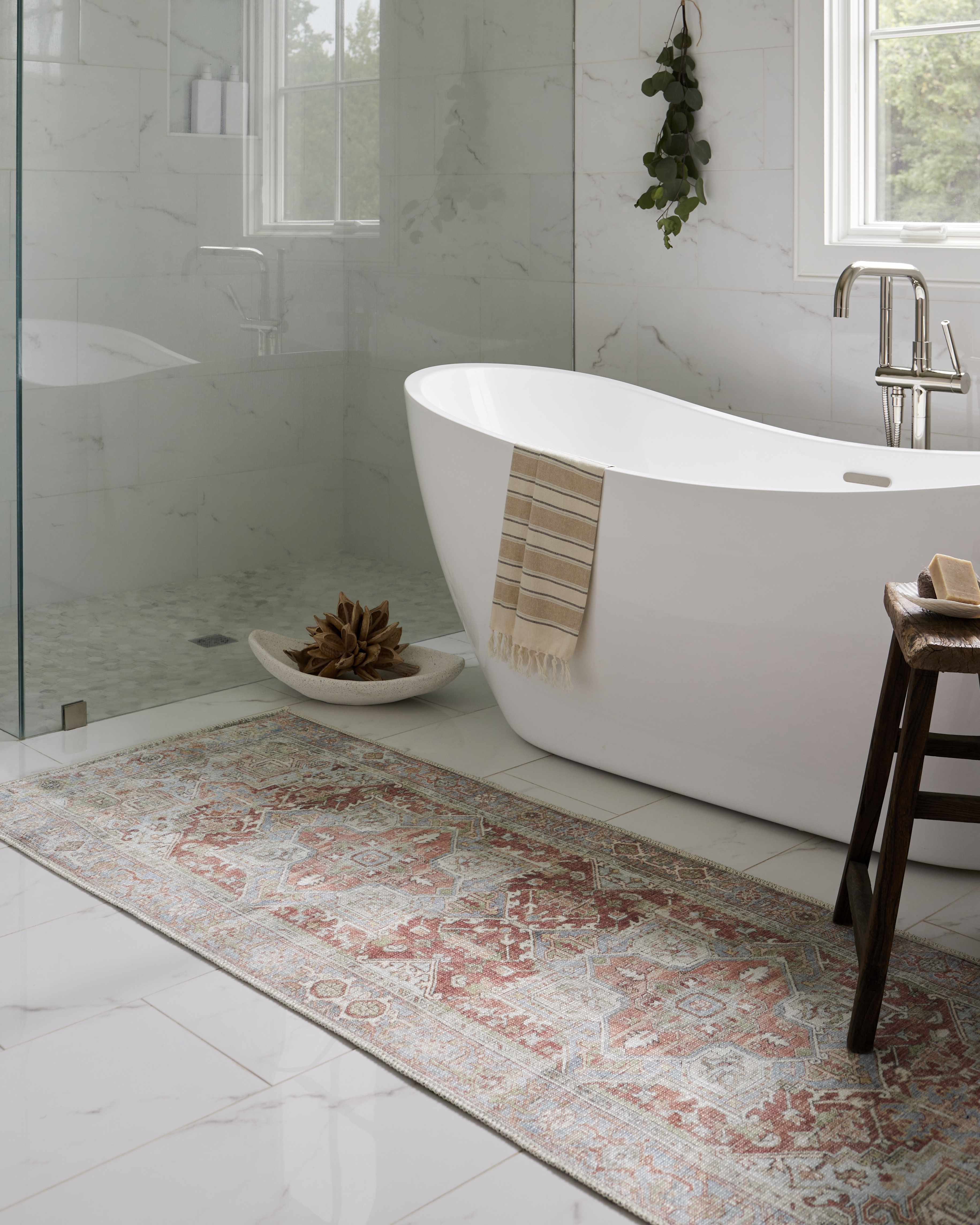 Hauteloom Maayon Washable Rug - Rustic Elegance for Your Space