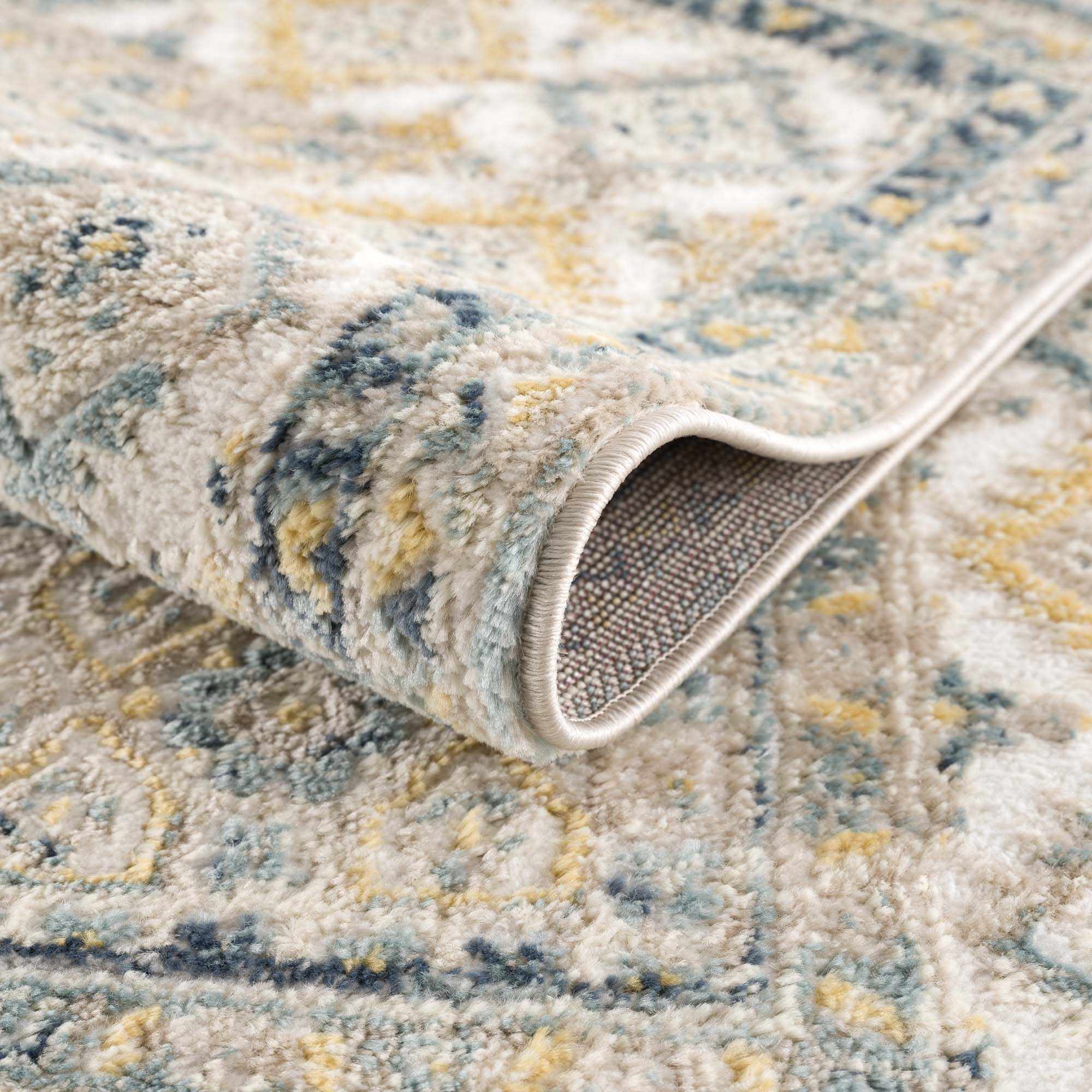 Exquisite Brend Blue Medallion Area Rug by Hauteloom