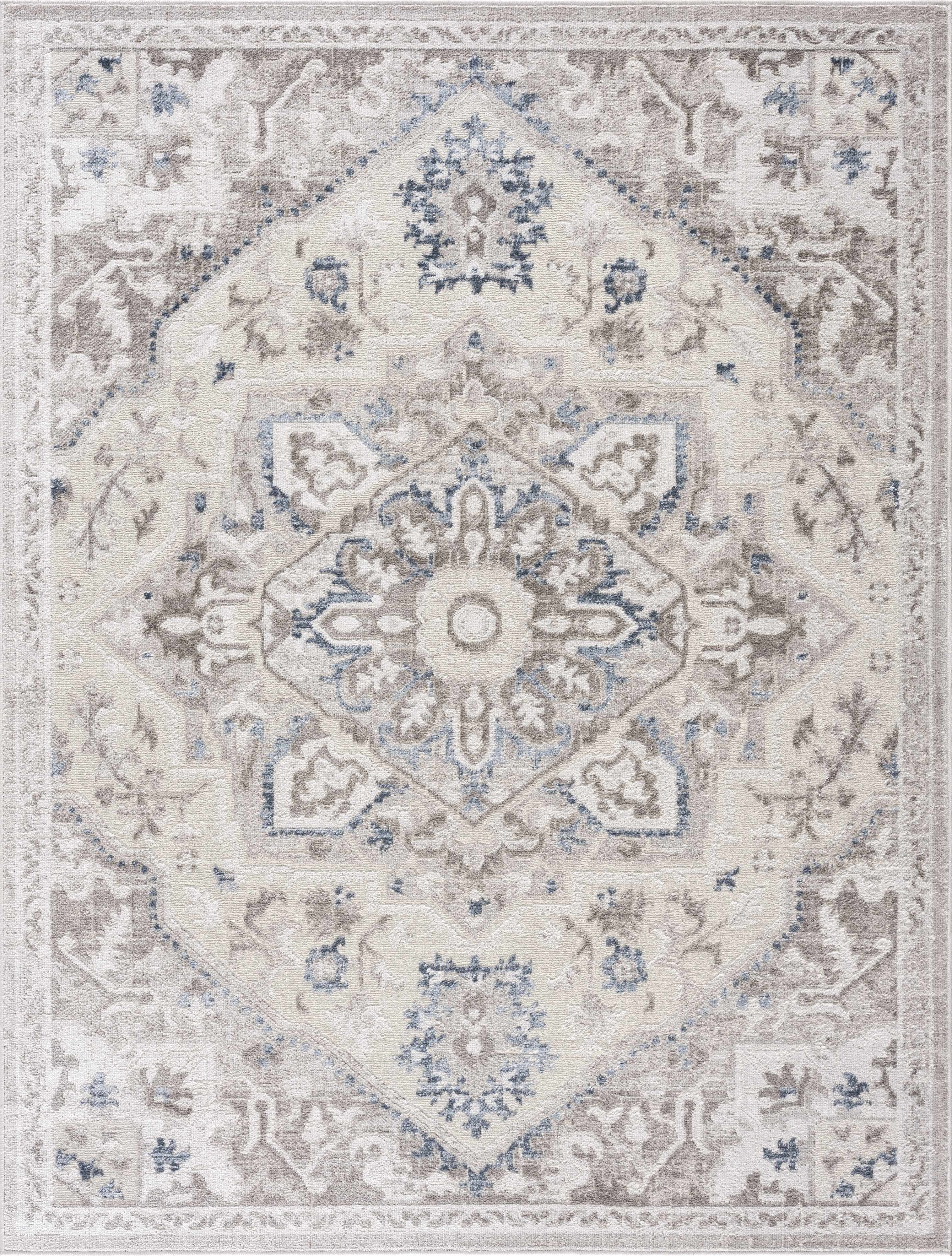 Exclusive Hauteloom Bakir Blue Hues Gray Medallion Area Rug - A Must-Have Limited Edition