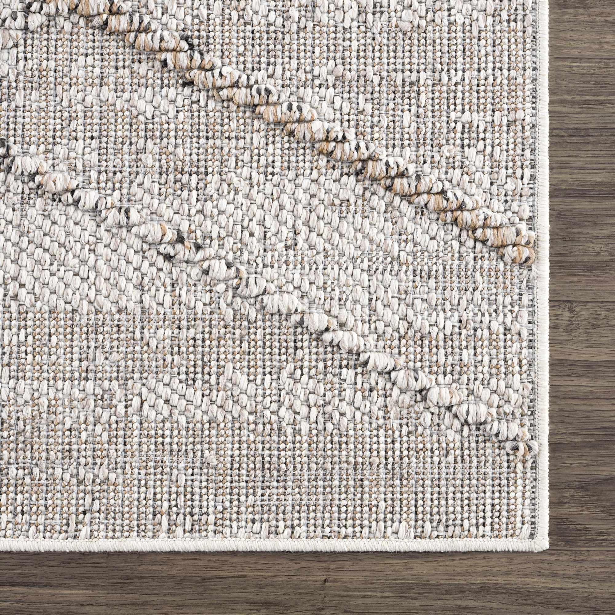 Exclusive Hauteloom Baqer Bone & Tan Textured Performance Rug - A Limited Edition Gem