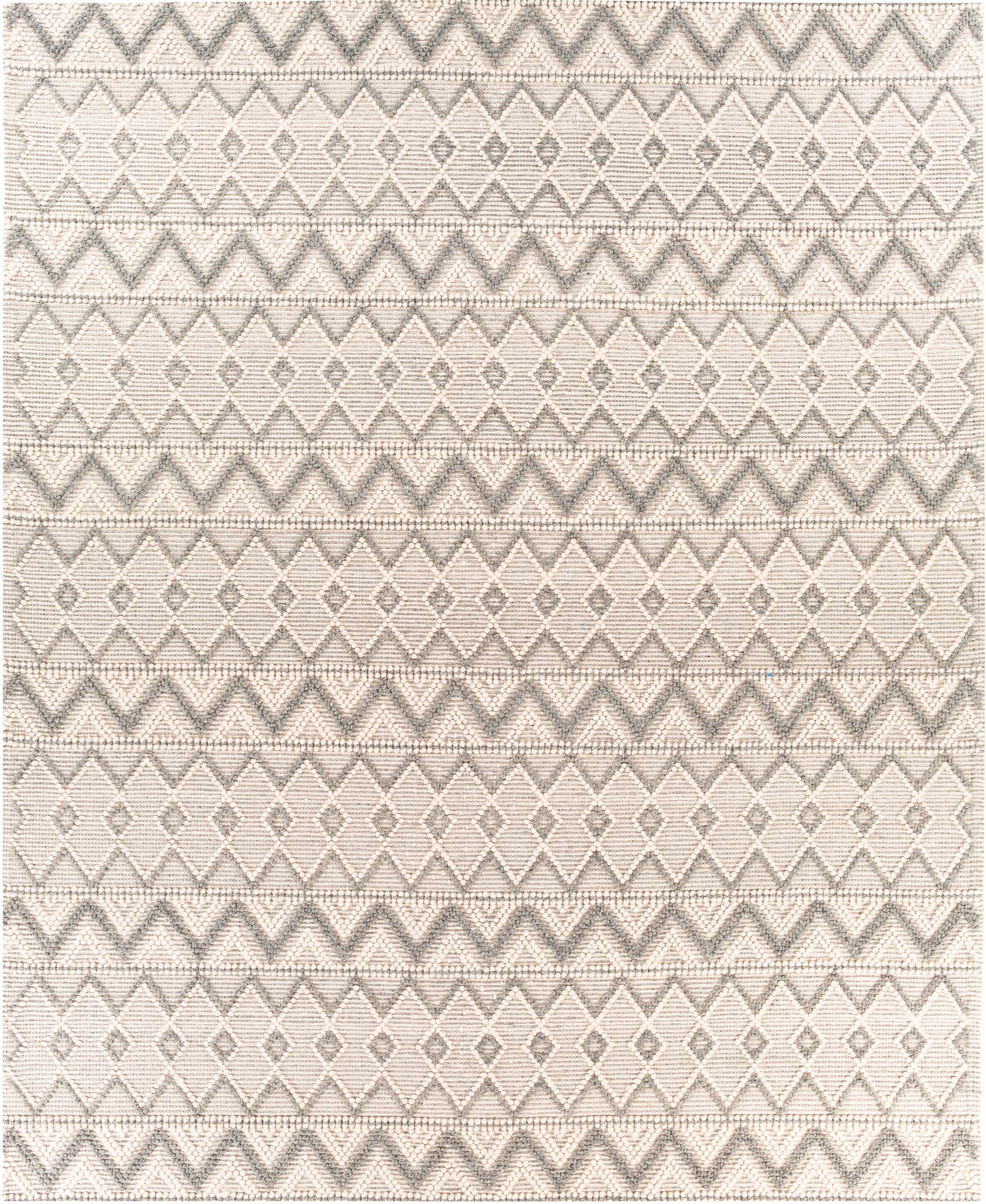 Grab Your Cozy Hauteloom Whittington Gray & Cream Wool Rug on Clearance
