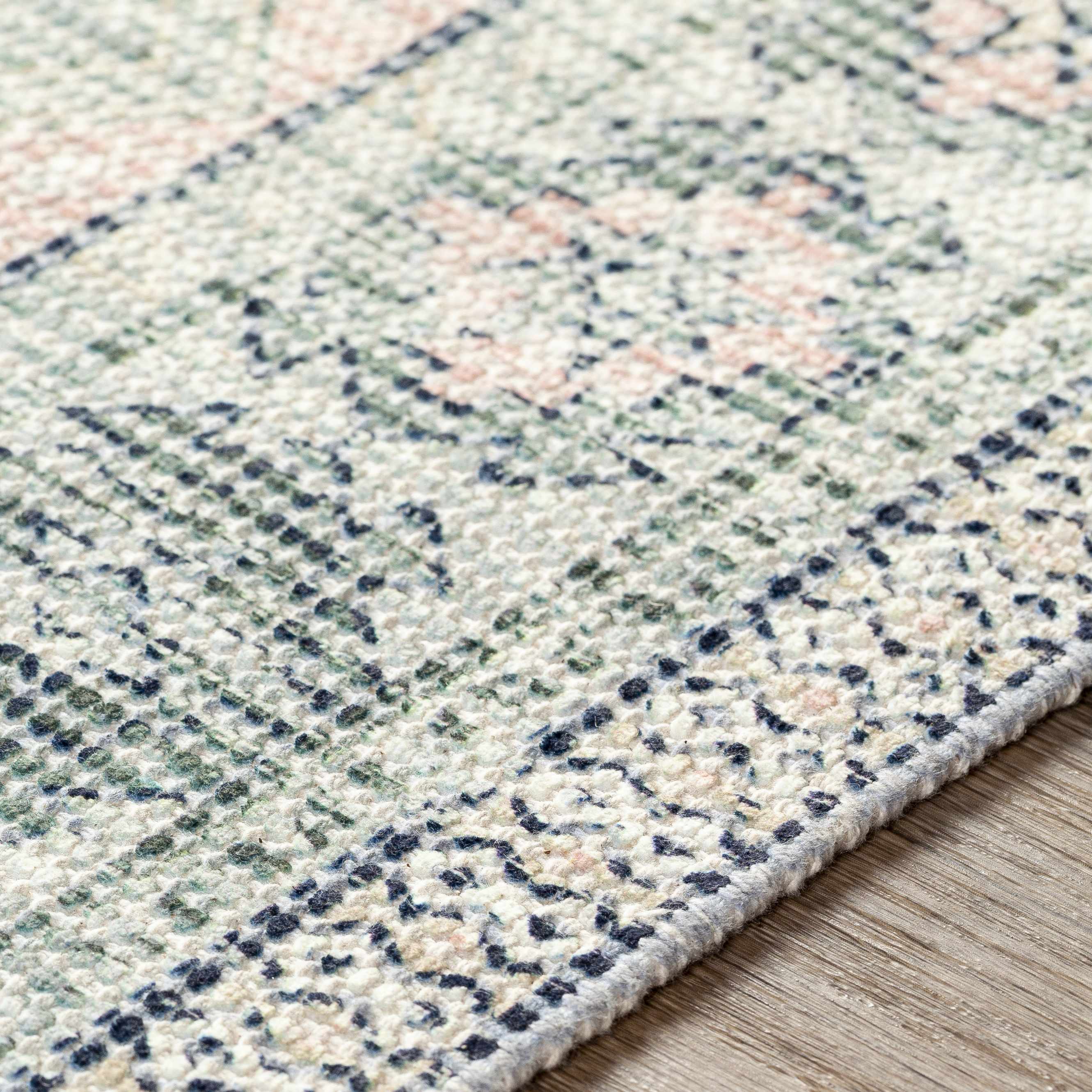 Breathtaking Hauteloom Foraker Sage Green Cotton Rug