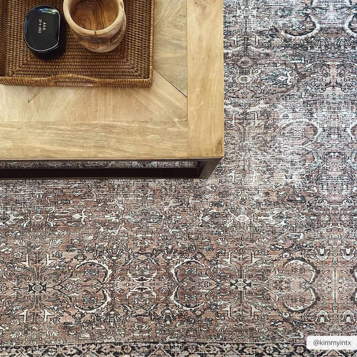 Hauteloom Jill Vintage Washable Area Rug - Your Cozy Home Essential