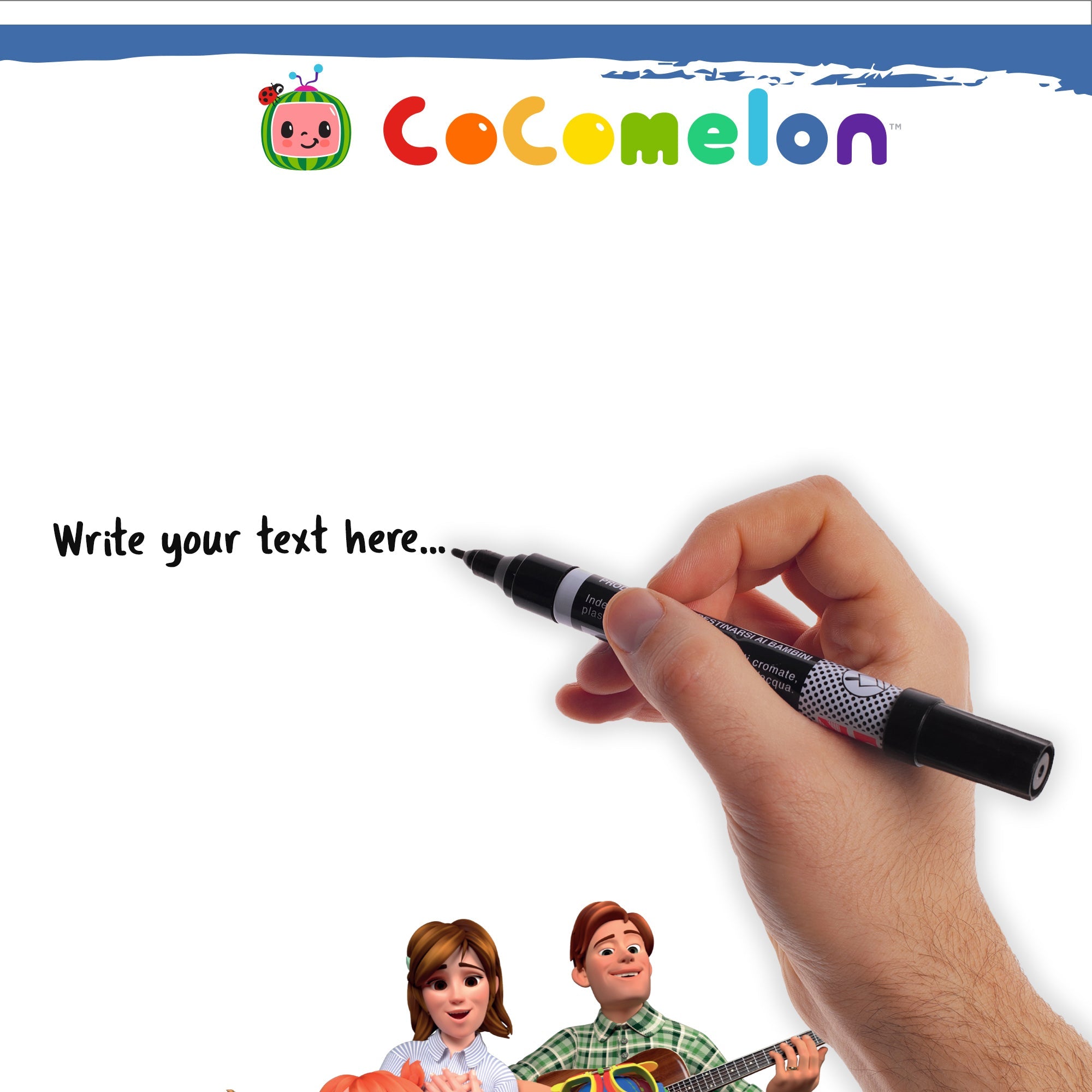 CoComelon Fathead JJ Family Dry Erase Officially Licensed Removable Adhesive Decal