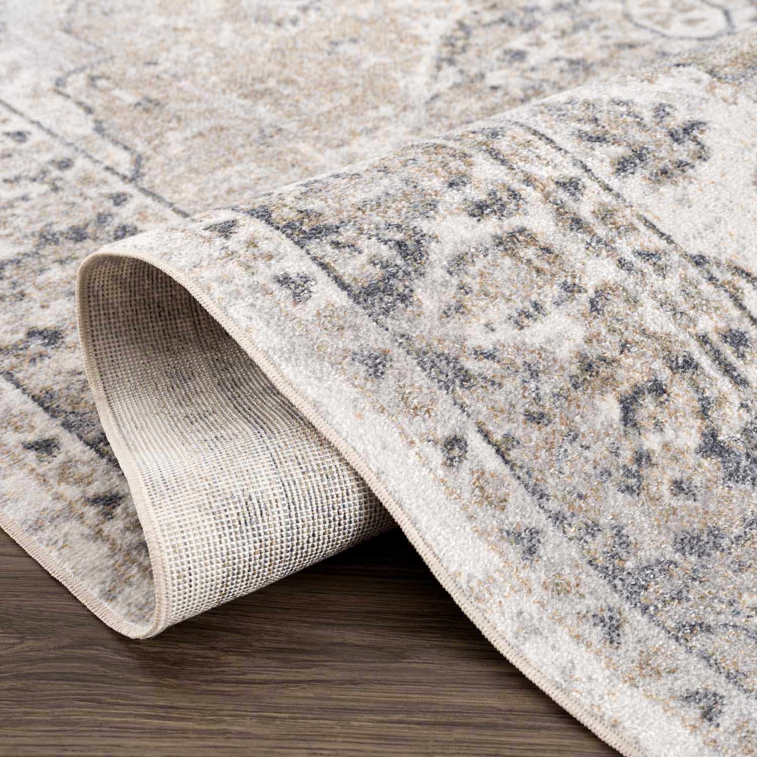 Luxurious Hauteloom Rudo Beige Washable Area Rug - Transform Your Space