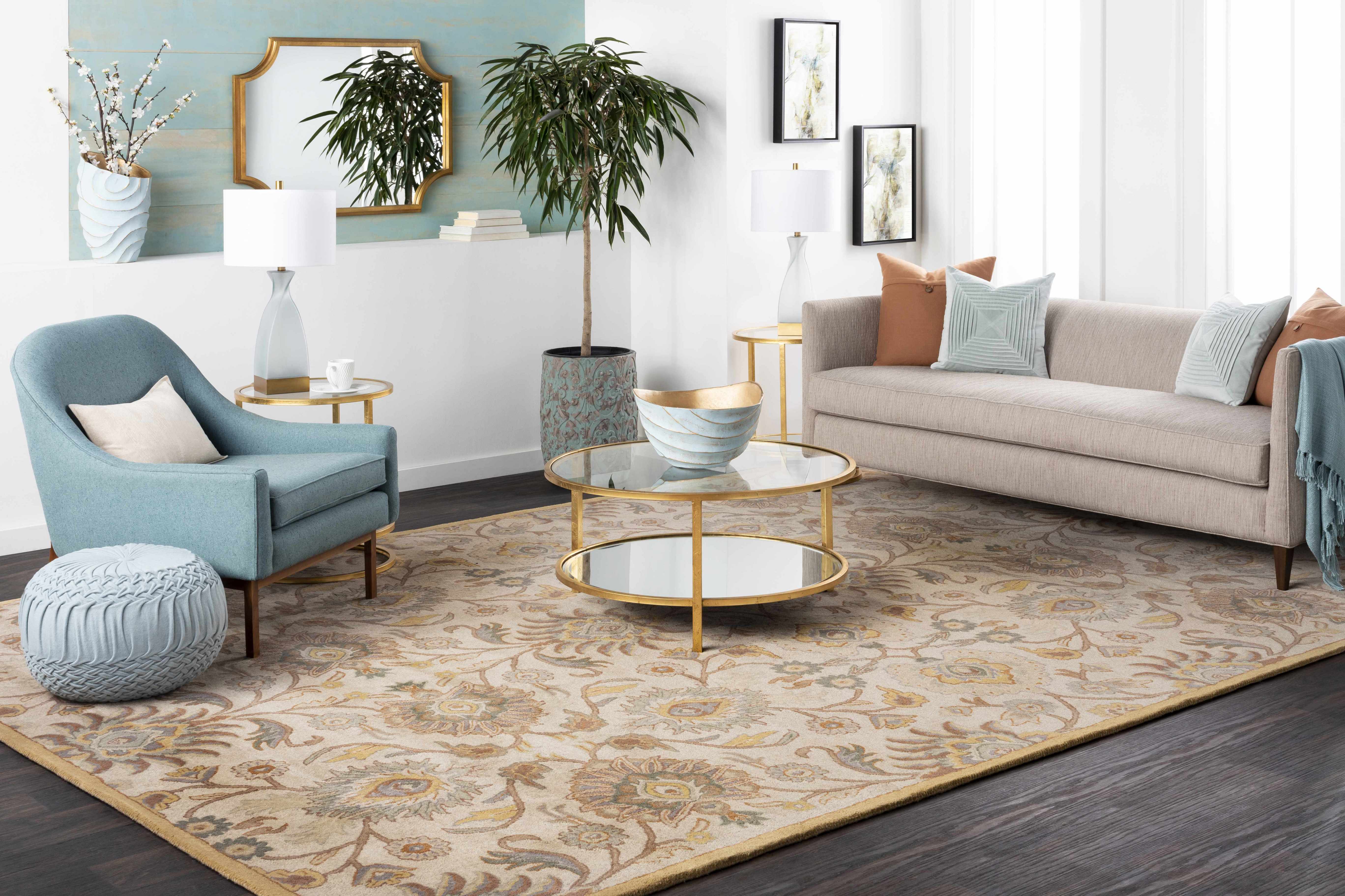 Hauteloom Conesus Hand Tufted Tan Wool Rug - A Luxurious Addition to Your Space
