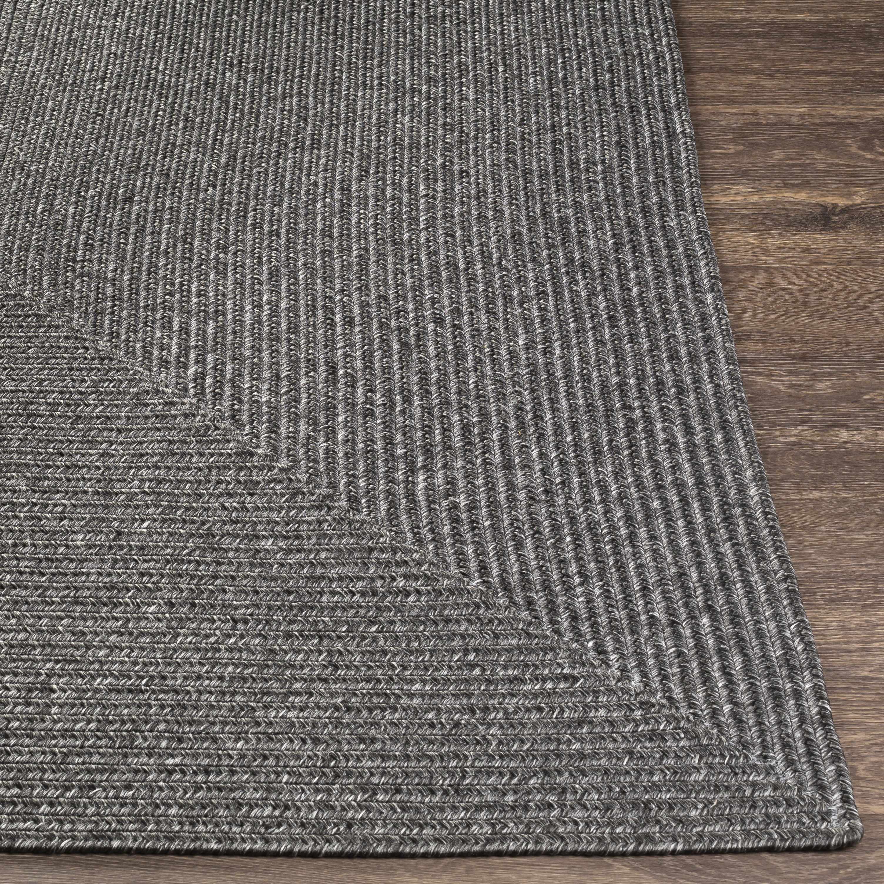Stylish Black Braided Faux Jute Rug - Transform Your Space