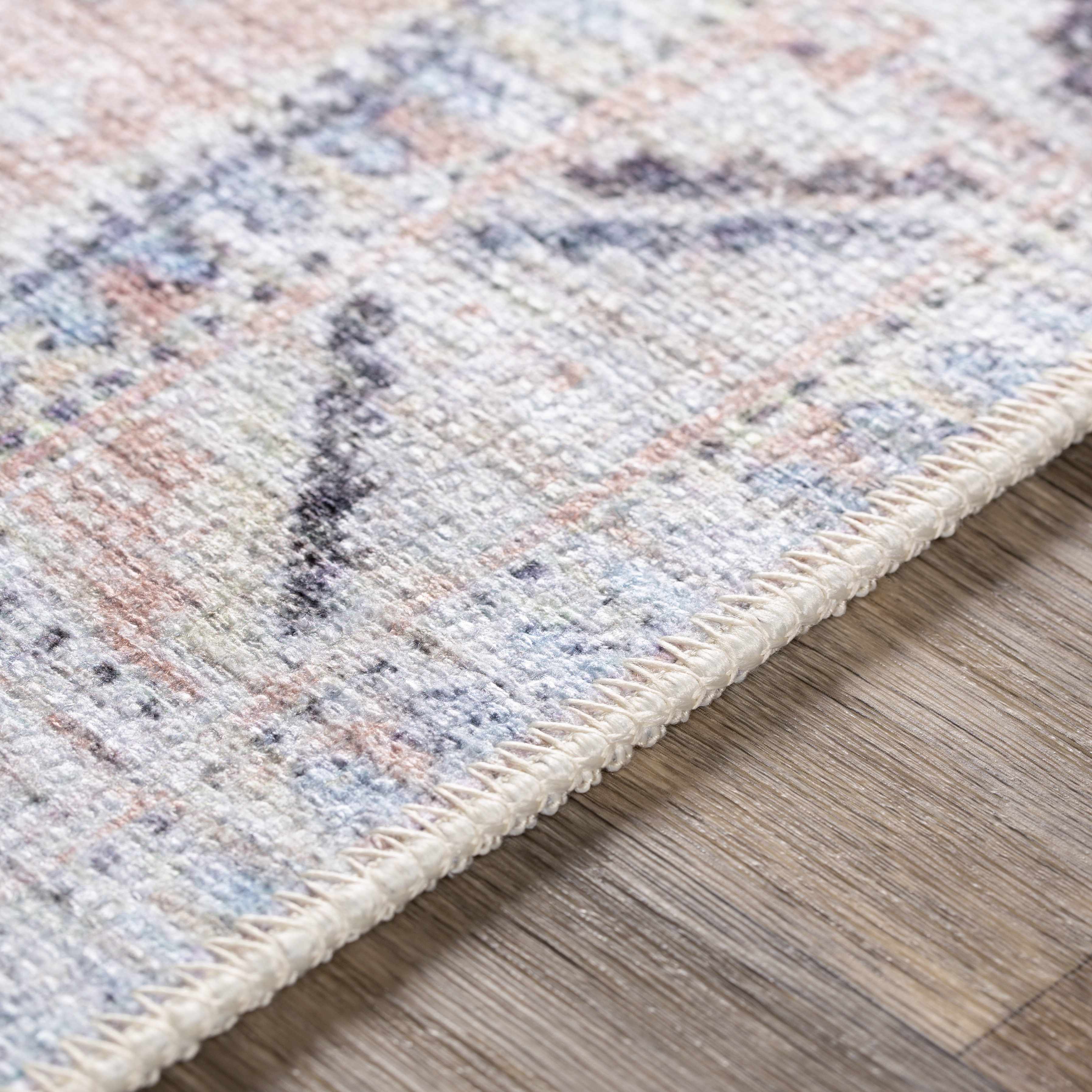 Indulgent Hauteloom Morcott Peach Washable Area Rug