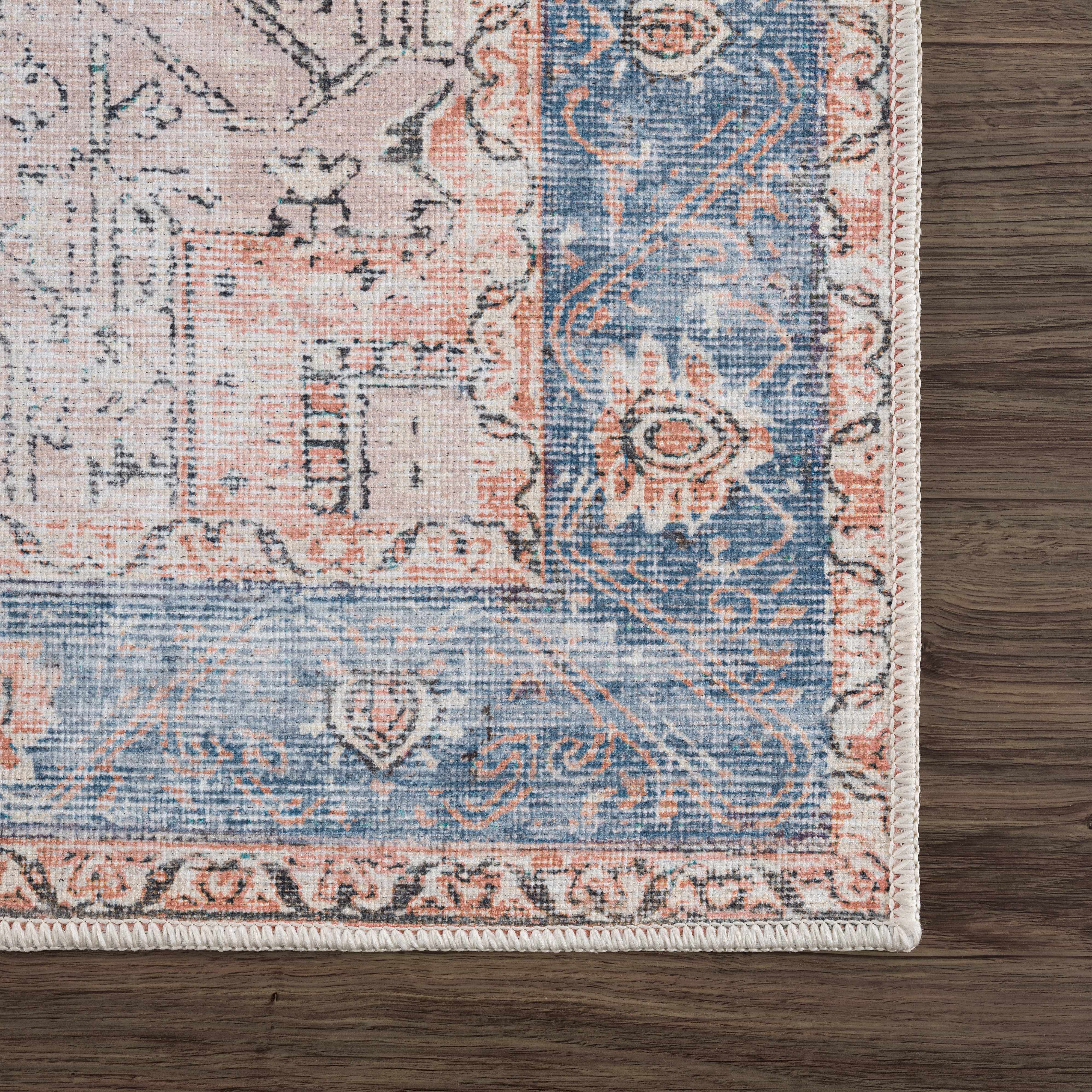 Hauteloom Rosman Distressed Washable Rug - Transform Your Space with Style