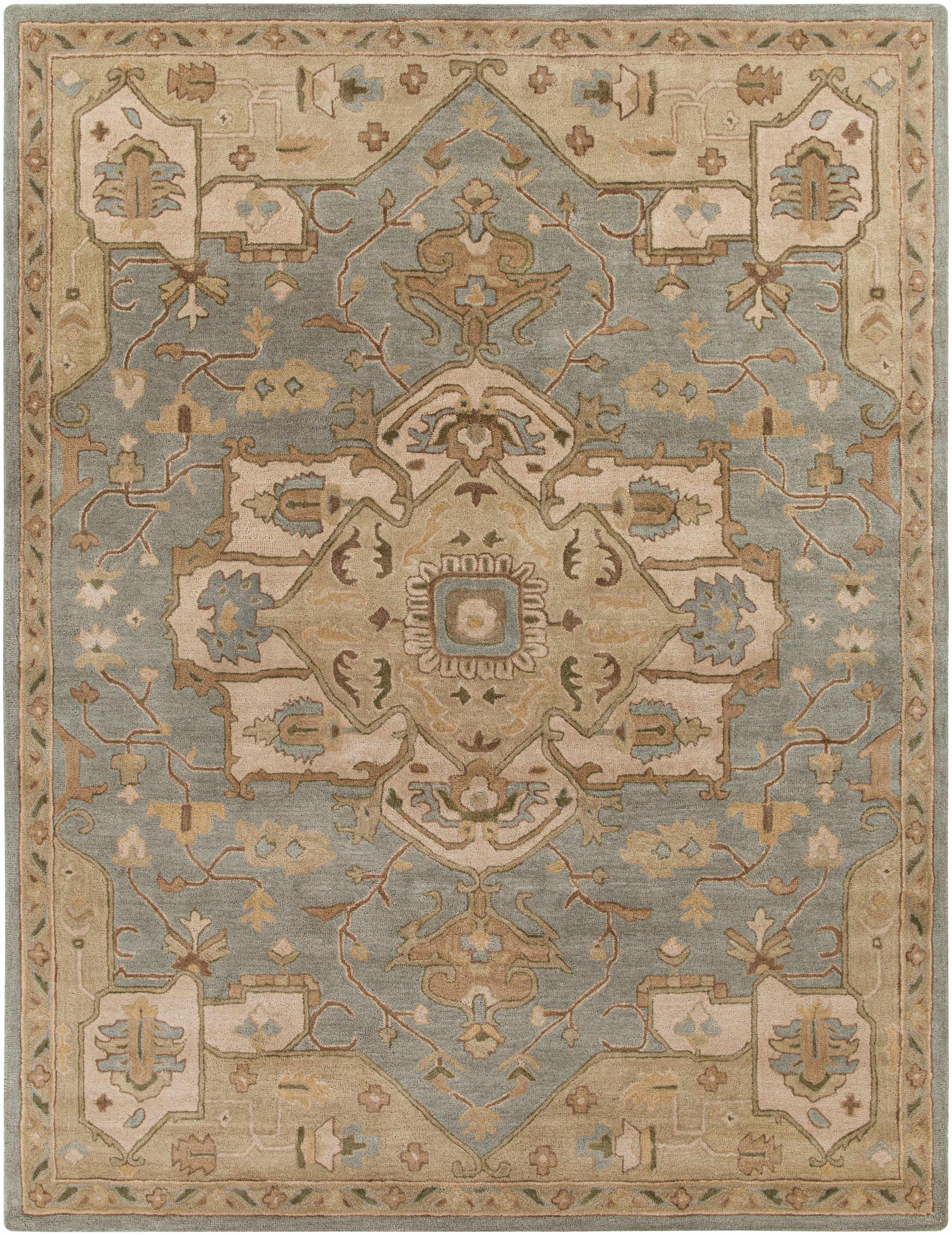 Luxurious Hauteloom Broomfield Gray Wool Area Rug