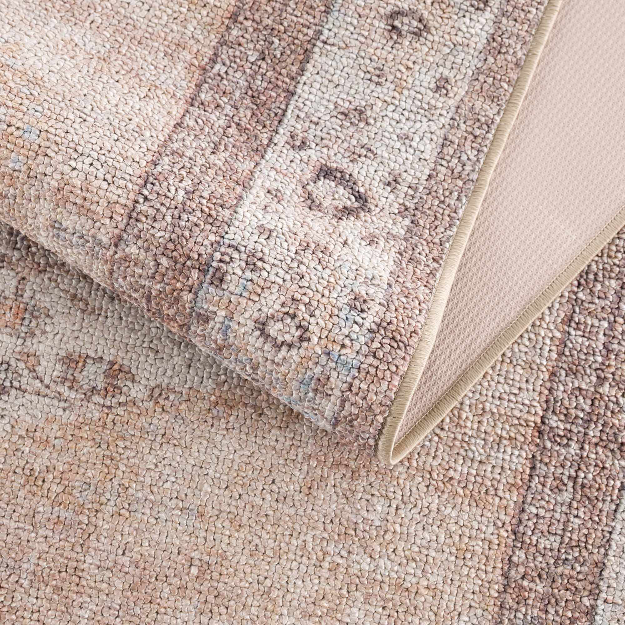 Hauteloom Analu Peach Luxury Washable Area Rug